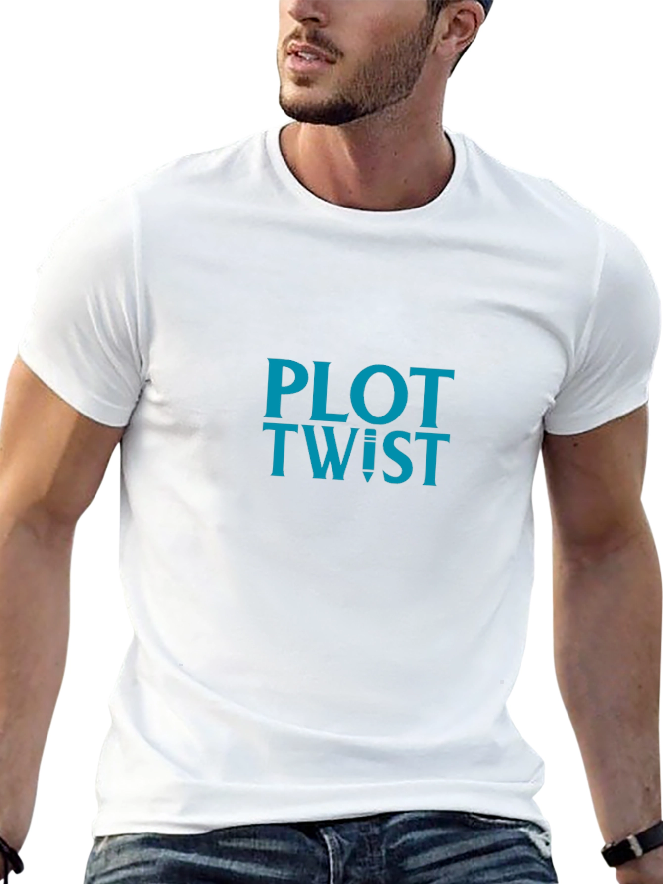 Plot Twist Graphic Tee - Soft Black T-Shirt