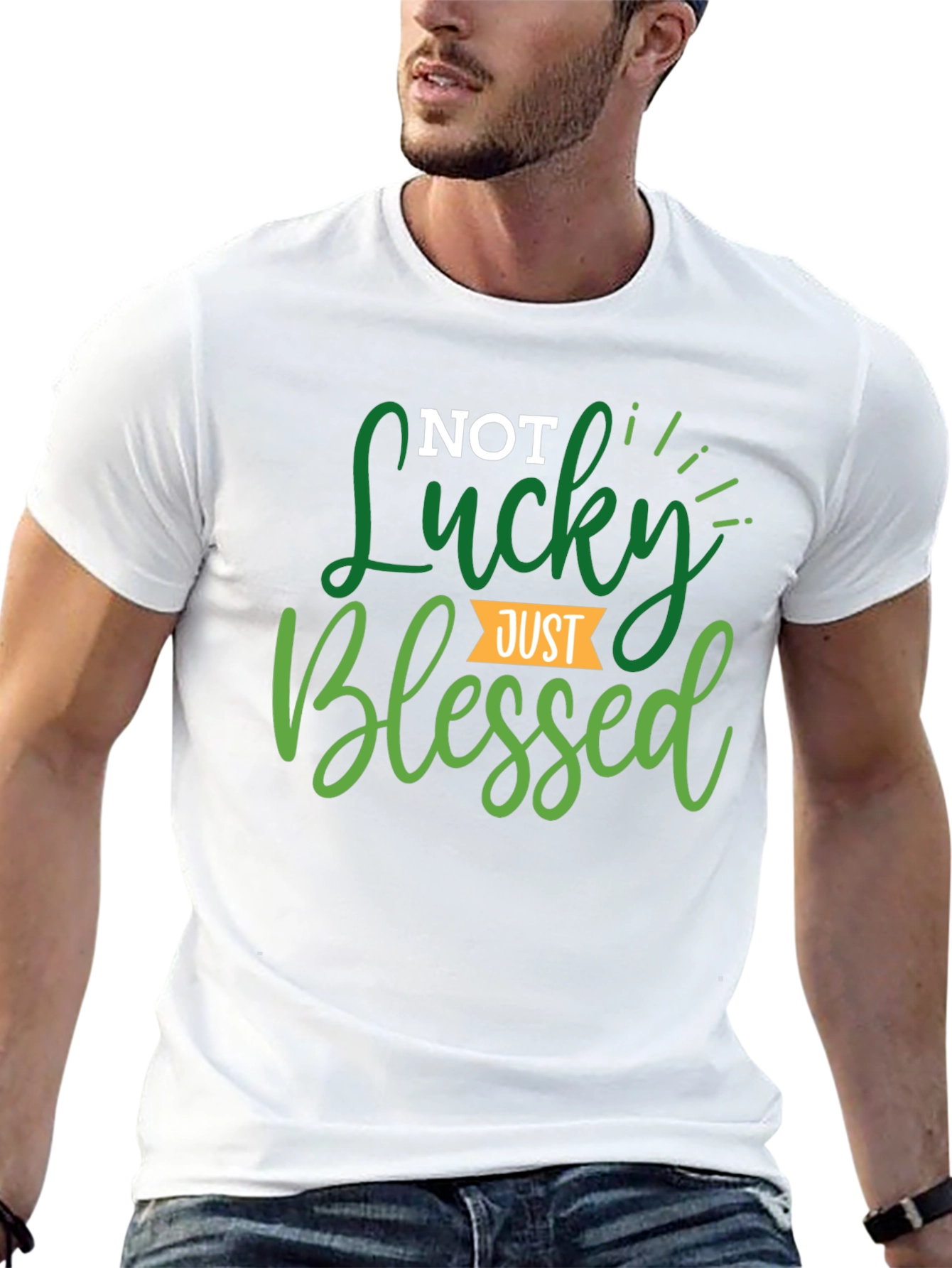 Not Lucky Just Blessed Black Tee