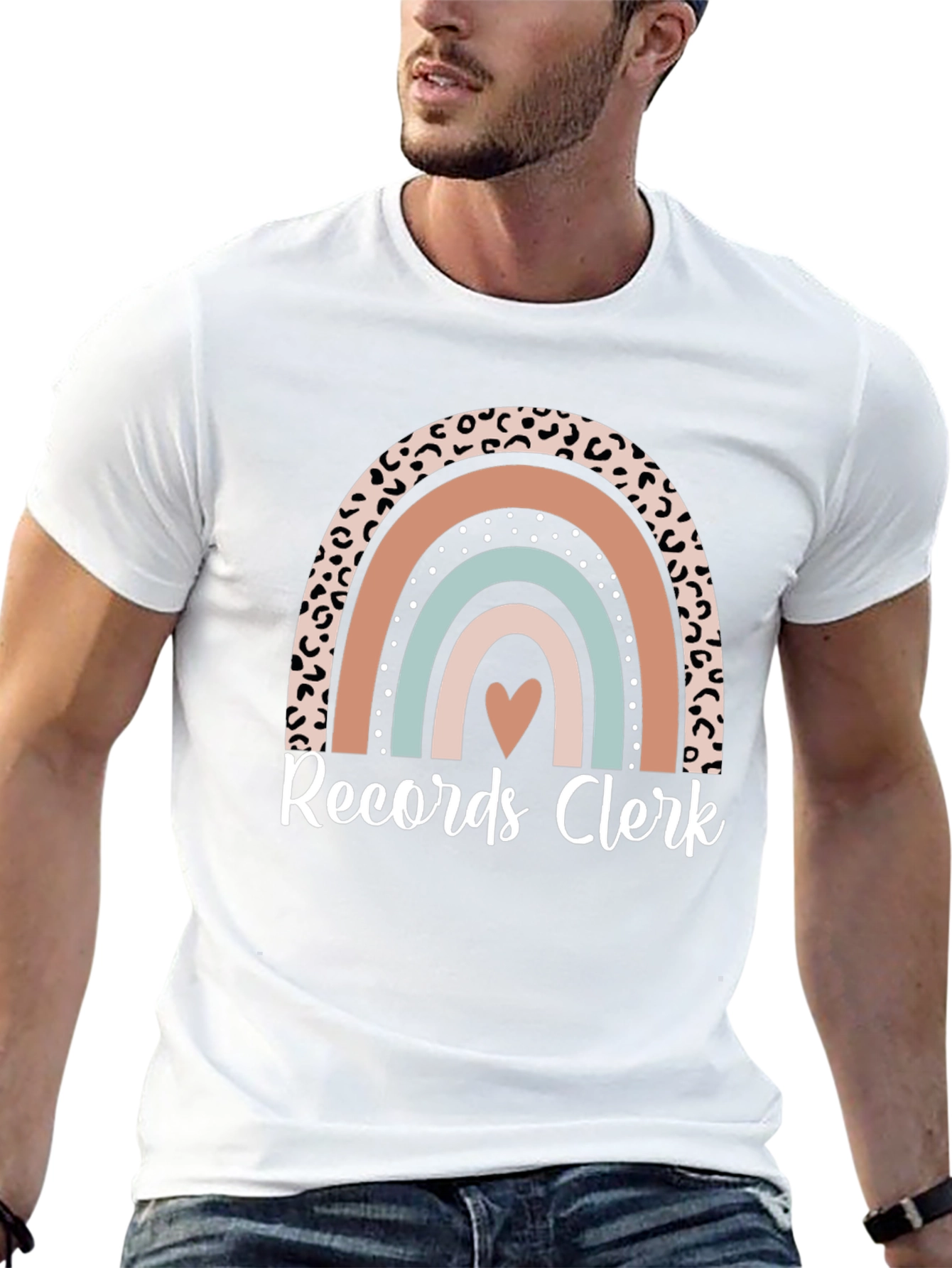 Records Clerk Rainbow Graphic T-Shirt