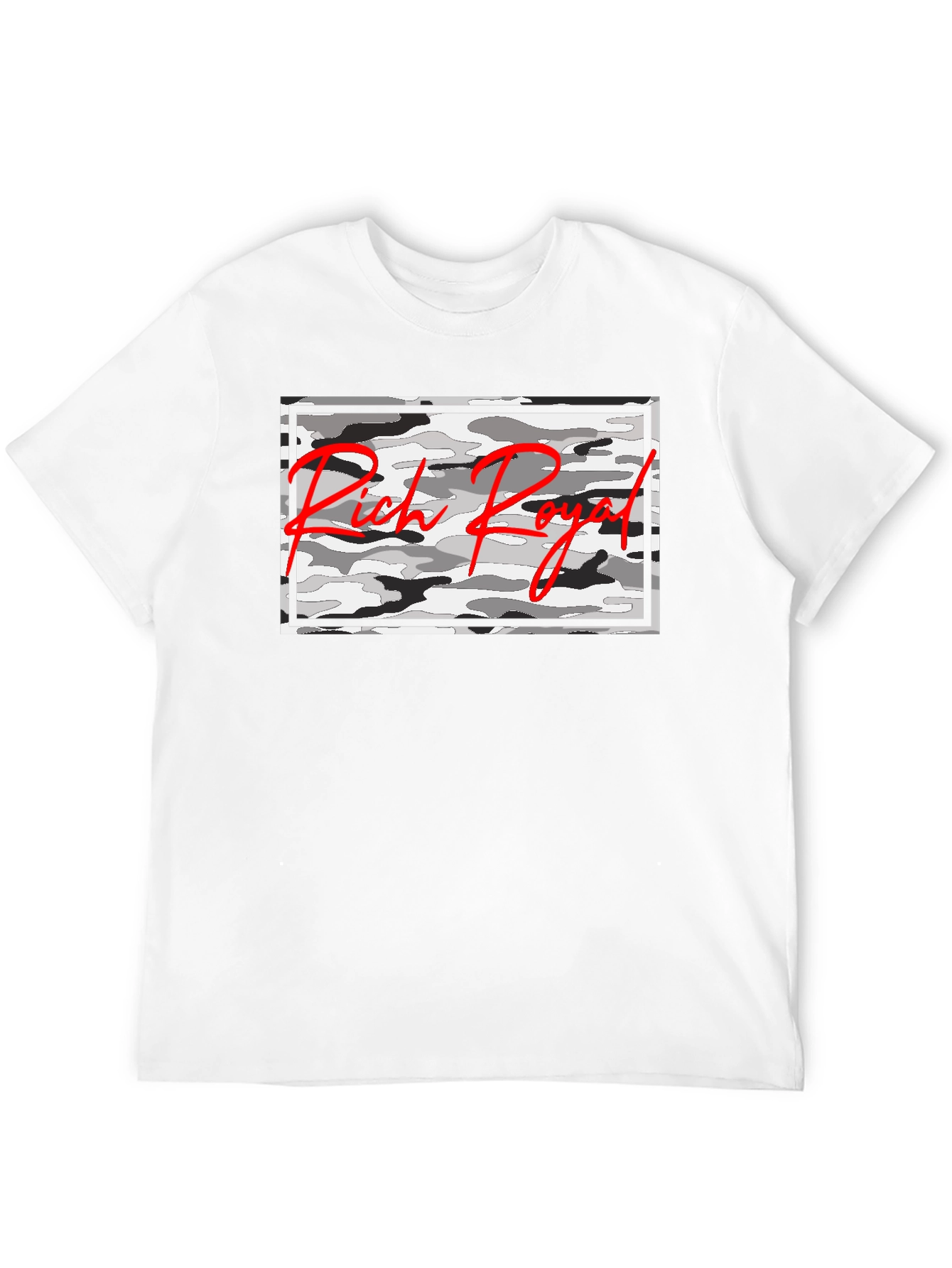 Rich Royal Camo Graphic Tee - Black