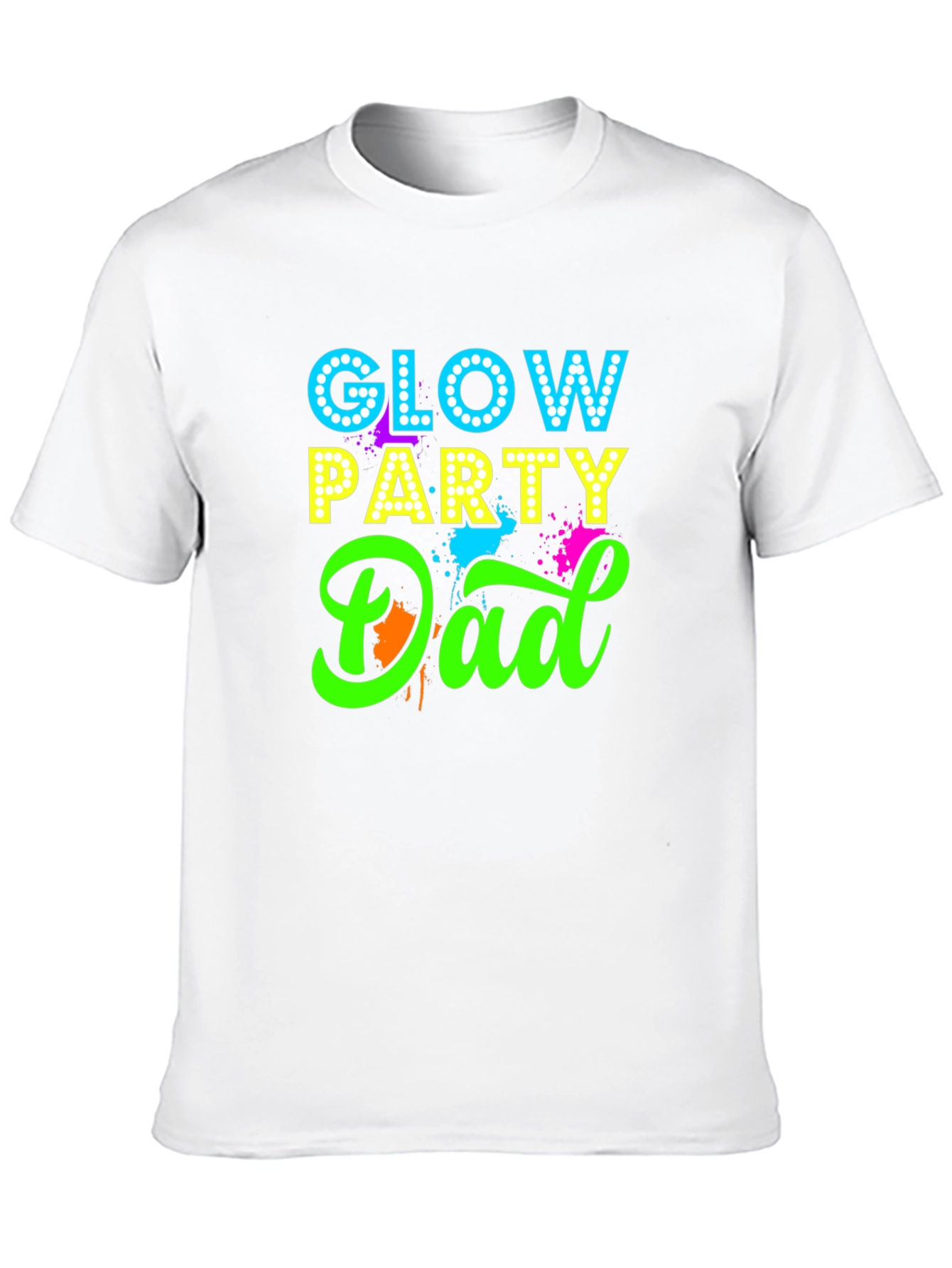 Glow Party Dad Black T-Shirt