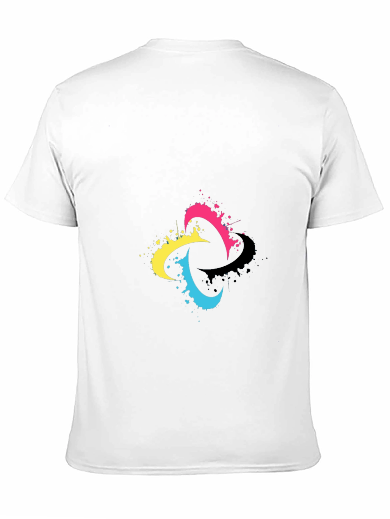 Abstract Splash Graphic Black T-Shirt