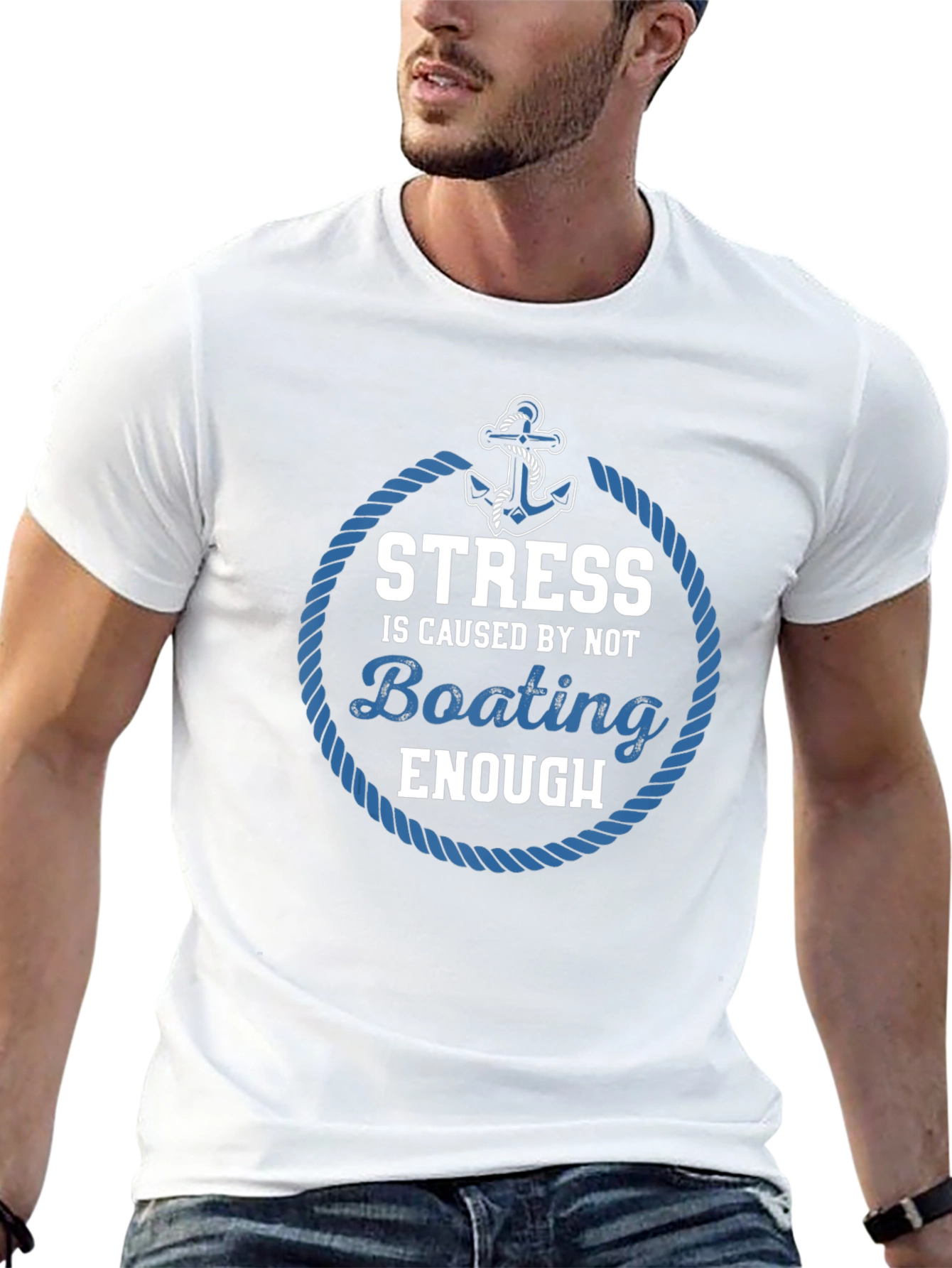 Boating Stress Relief T-Shirt - Anchor Design