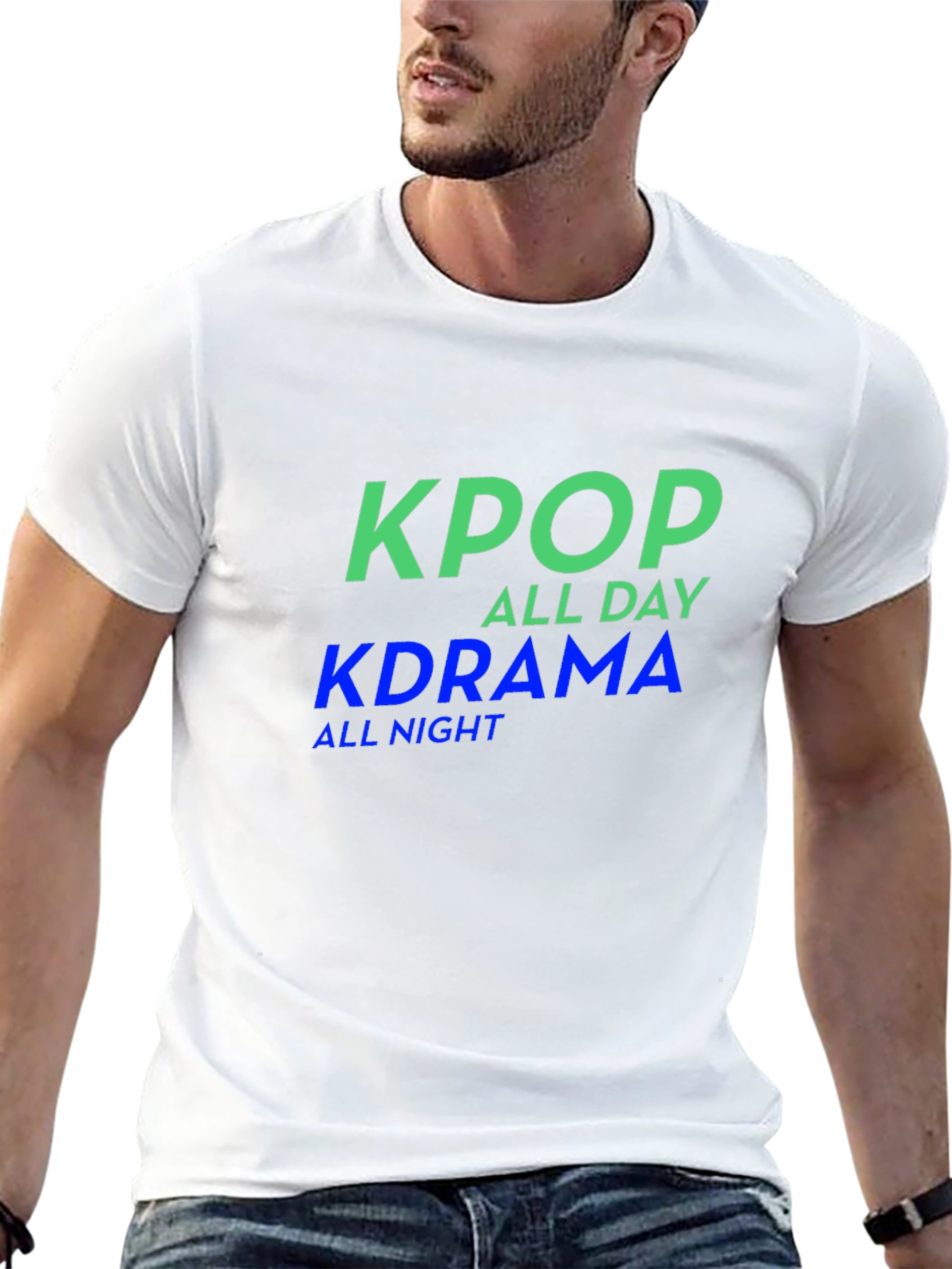 KPop All Day KDrama All Night Graphic T-Shirt