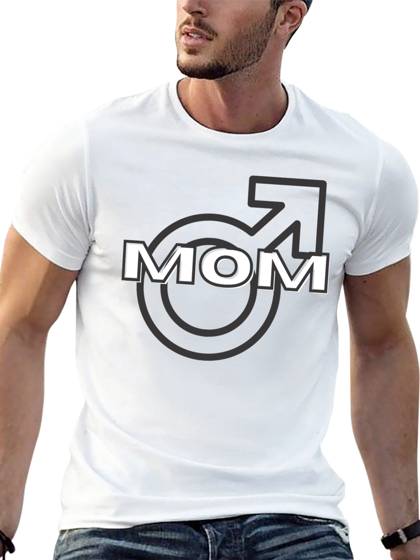 Funny Mom T-Shirt - Male Symbol Graphic Tee