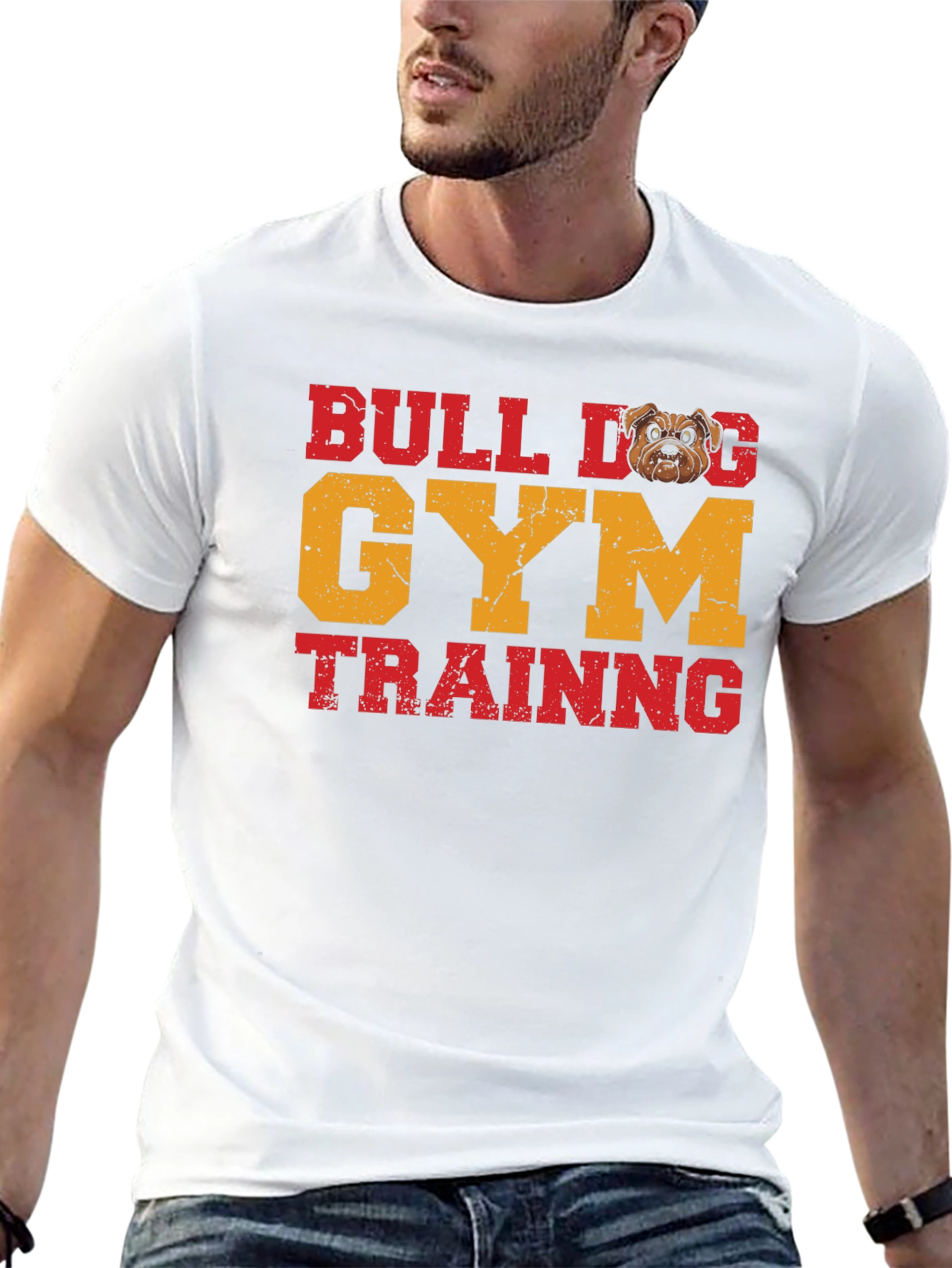 Bulldog Gym Training Graphic T-Shirt