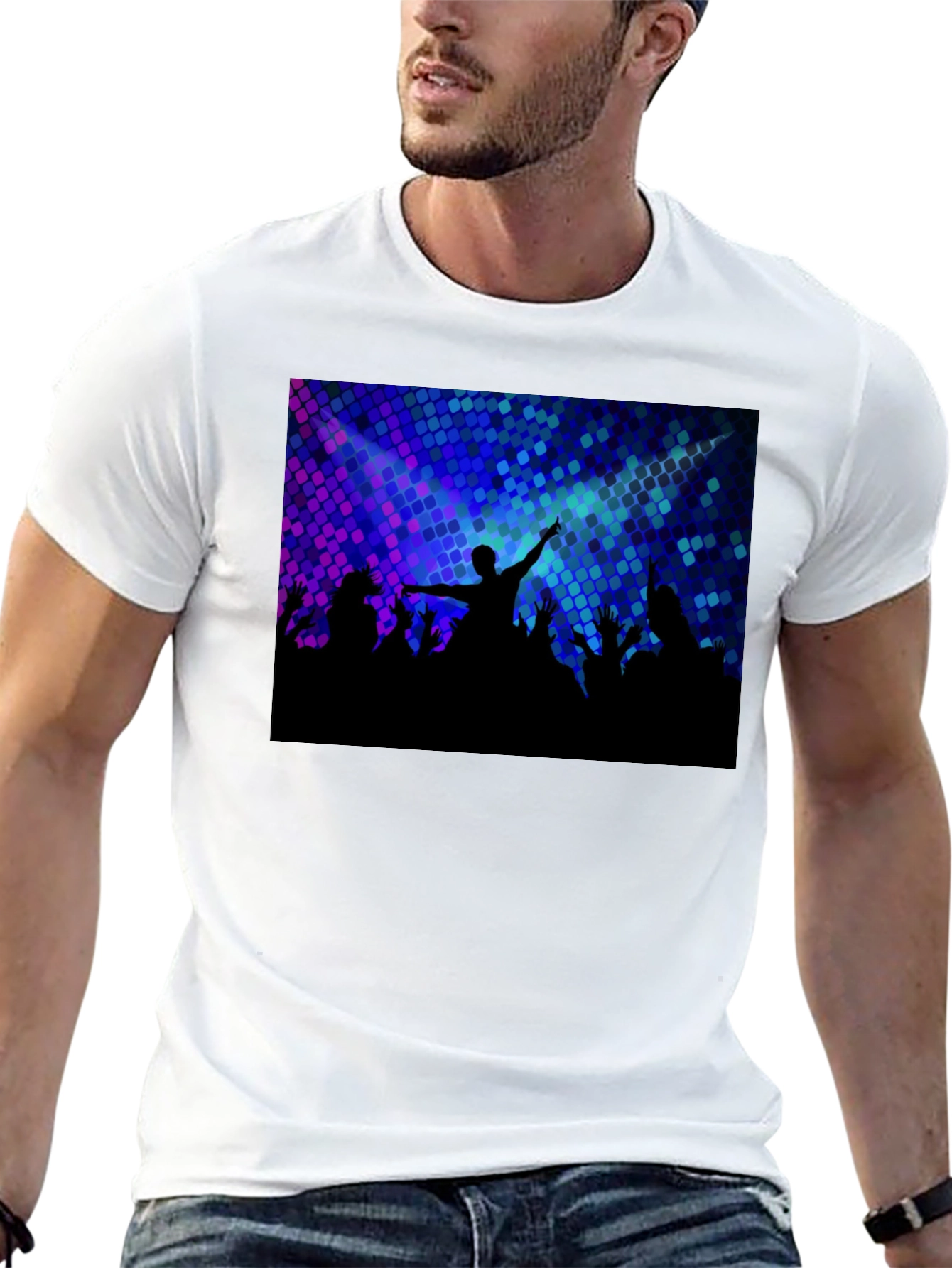 Concert Crowd Graphic Tee - Black