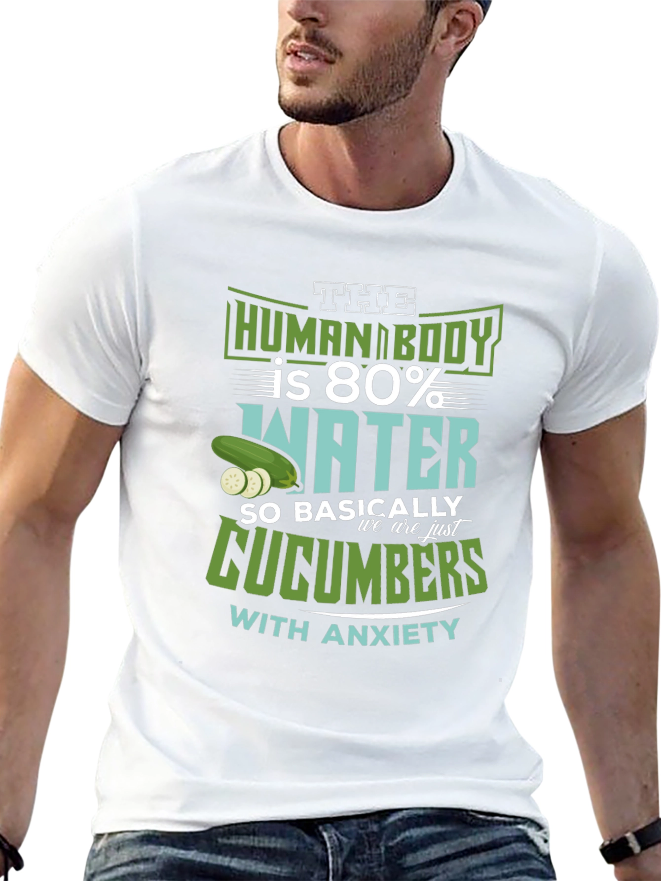 Human Body Cucumber Anxiety T-Shirt