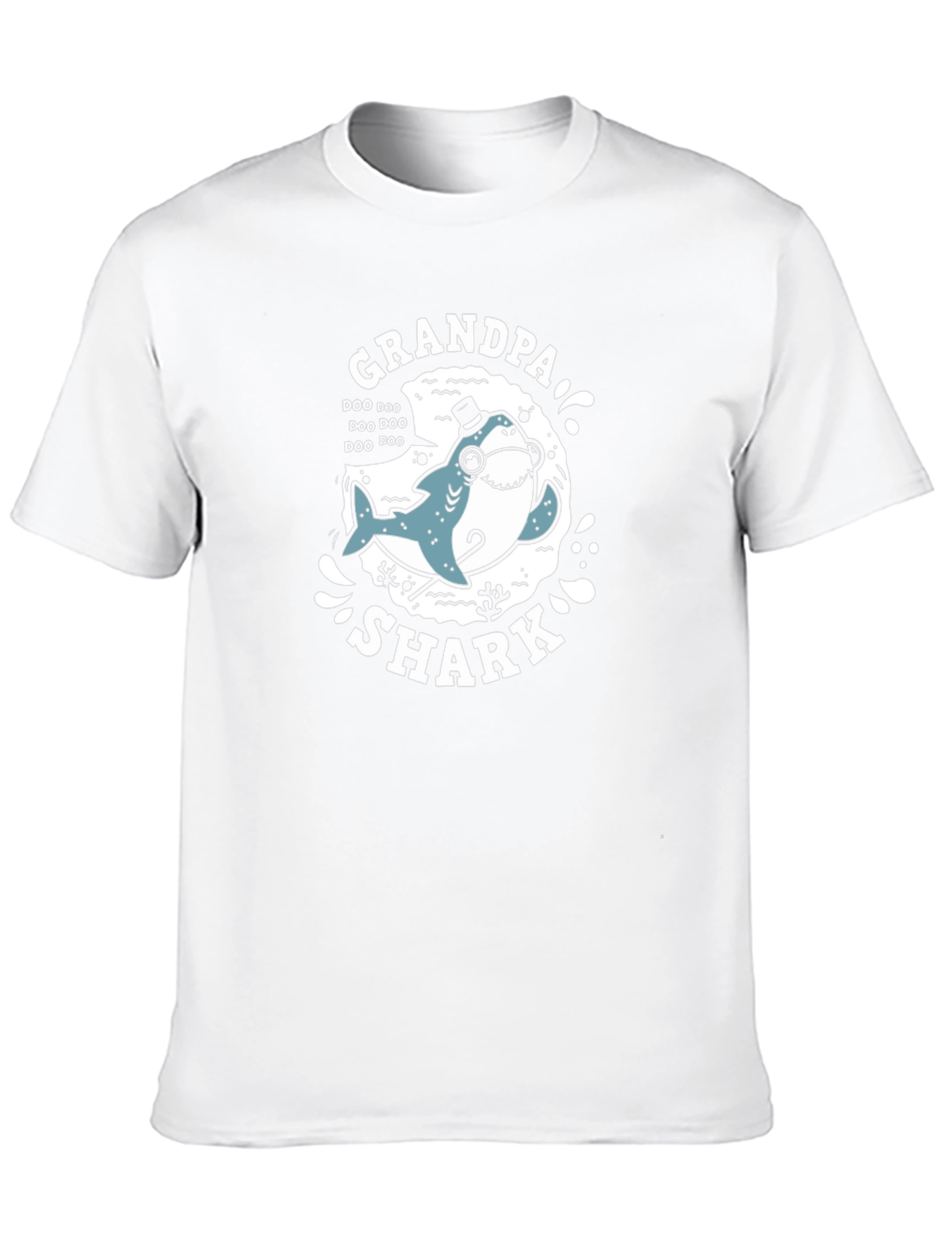 Grandpa Shark Black T-Shirt