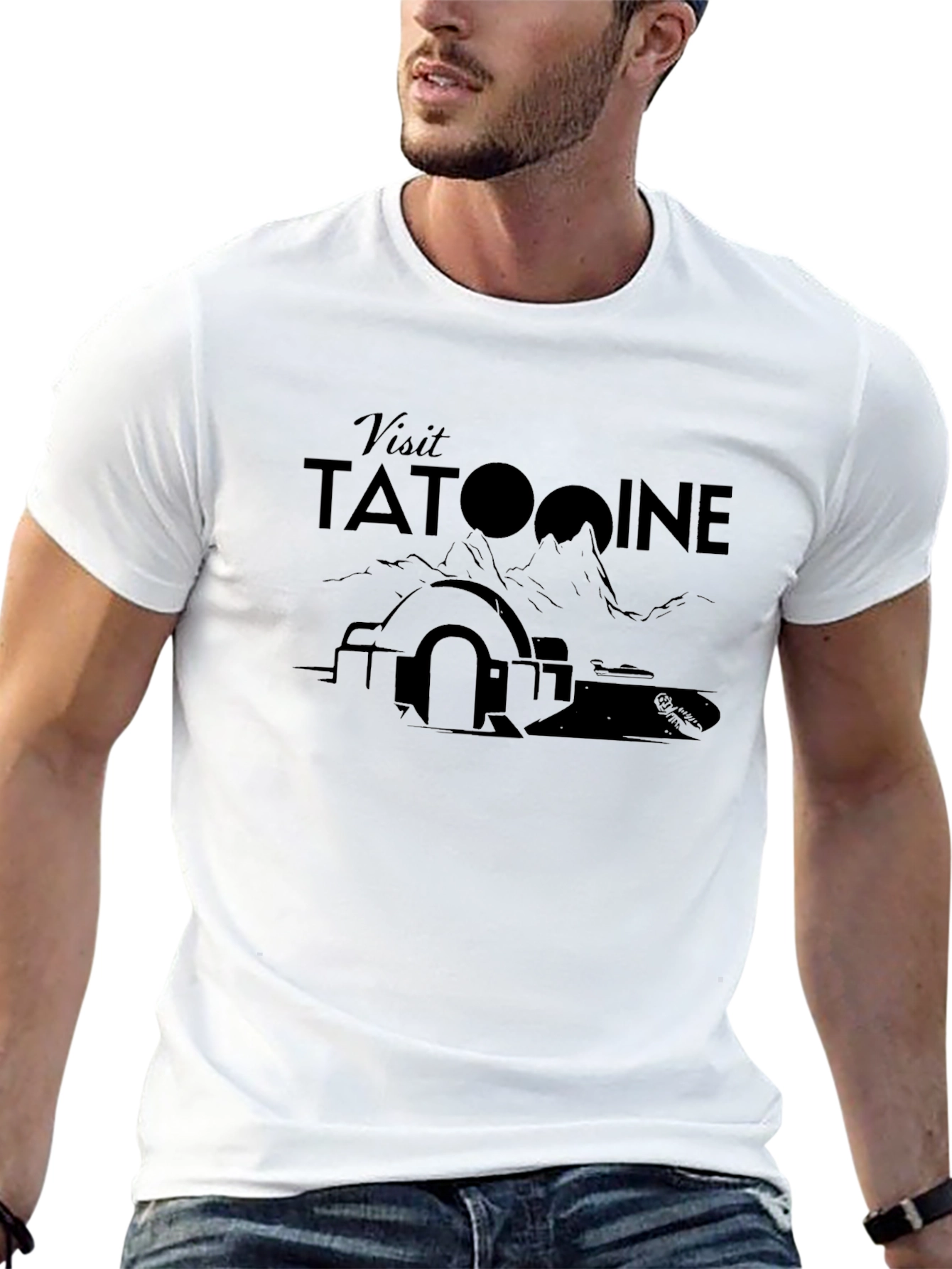 Visit Tatooine Black T-Shirt