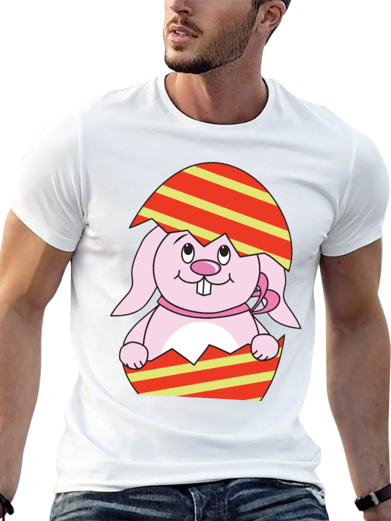 Easter Bunny Egg Black T-Shirt