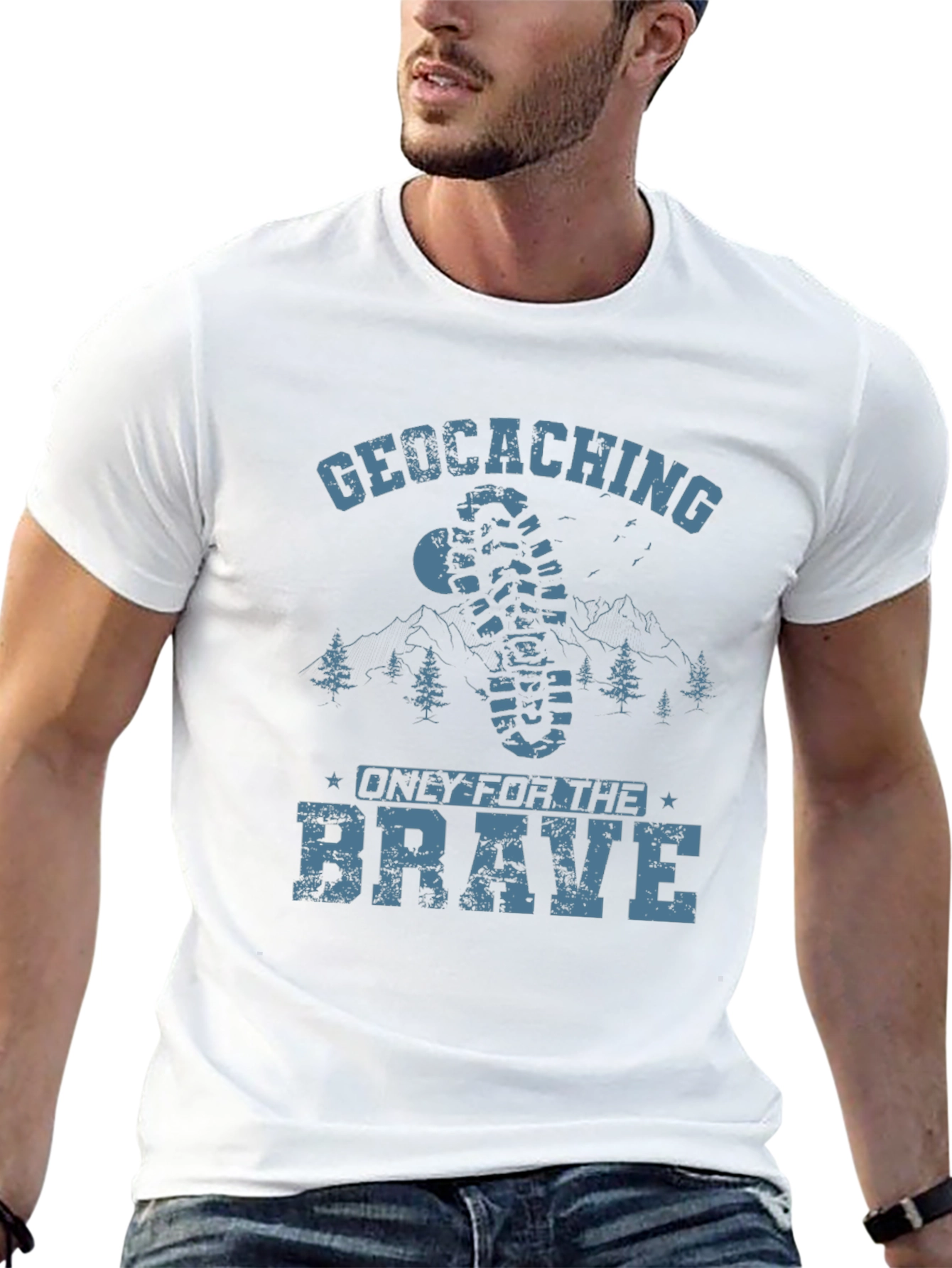 Geocaching Only for the Brave T-Shirt
