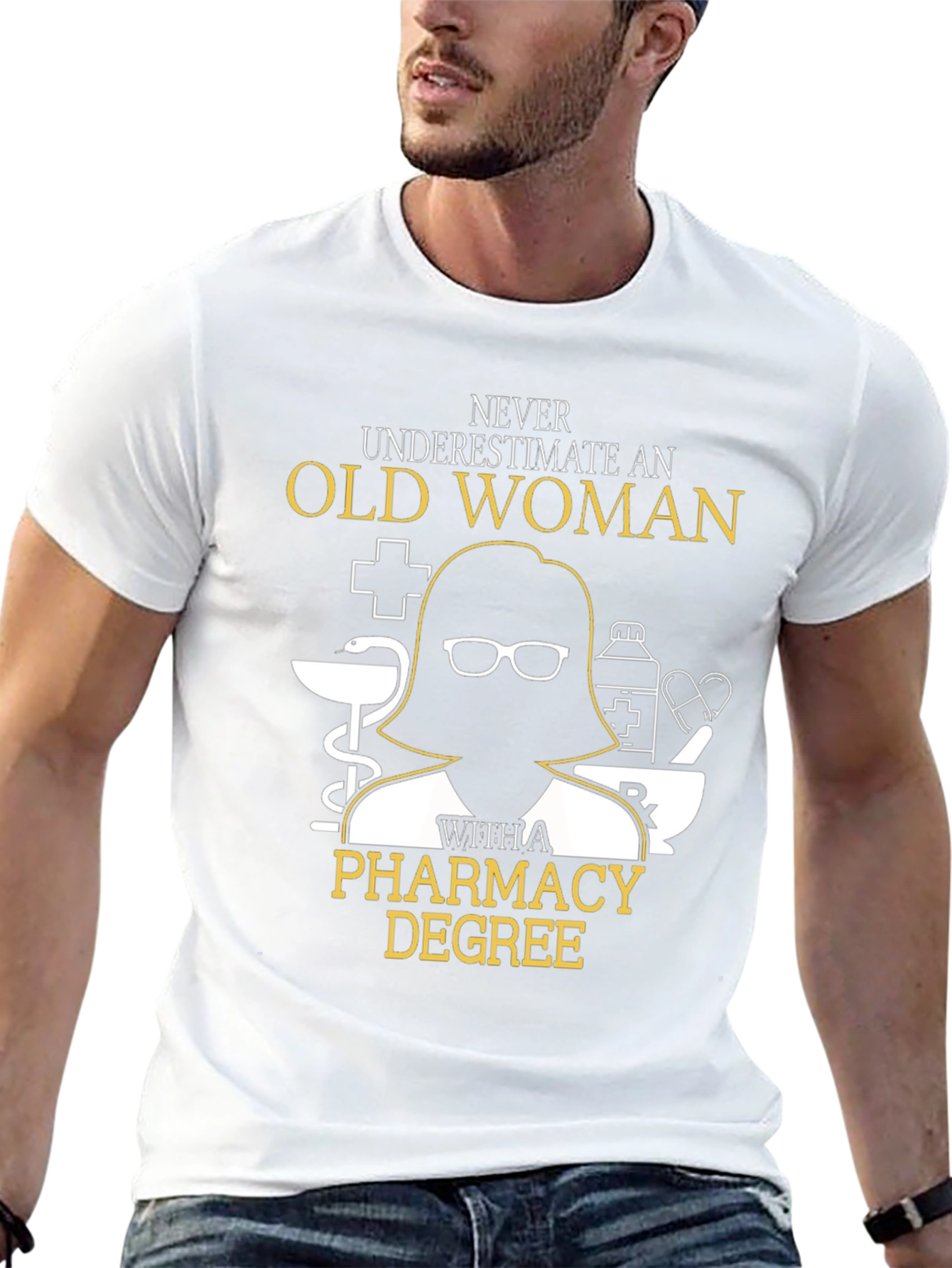 Old Woman Pharmacy Degree T-Shirt