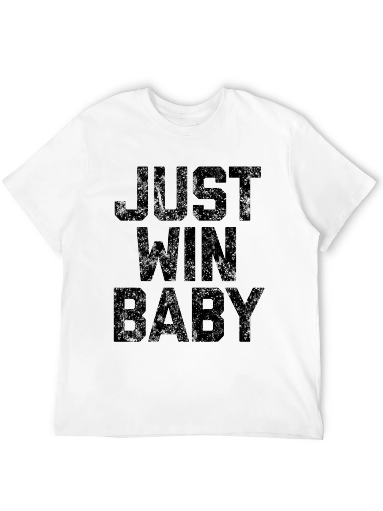 Just Win Baby Graphic Tee - Black Cotton T-Shirt