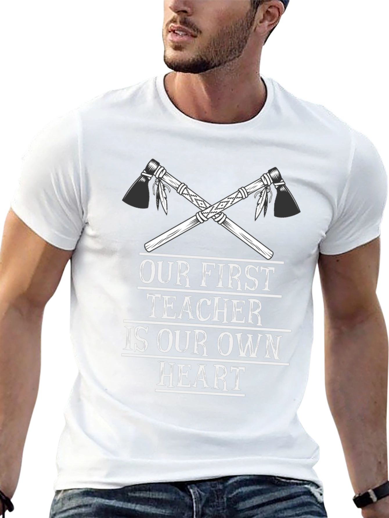 Our First Teacher Heart T-Shirt - Black