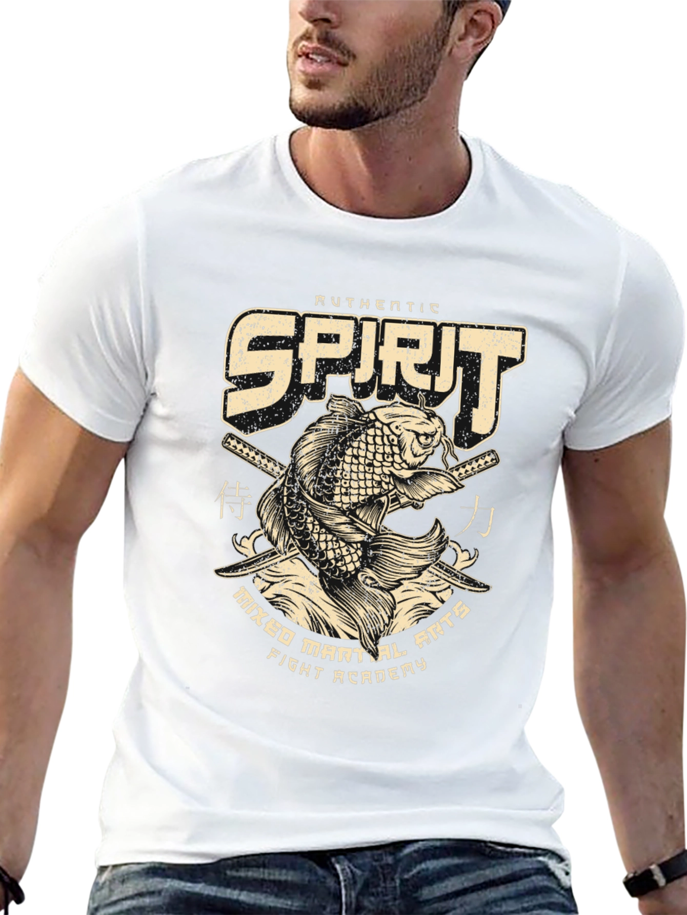 Authentic Spirit MMA Black Graphic T-Shirt