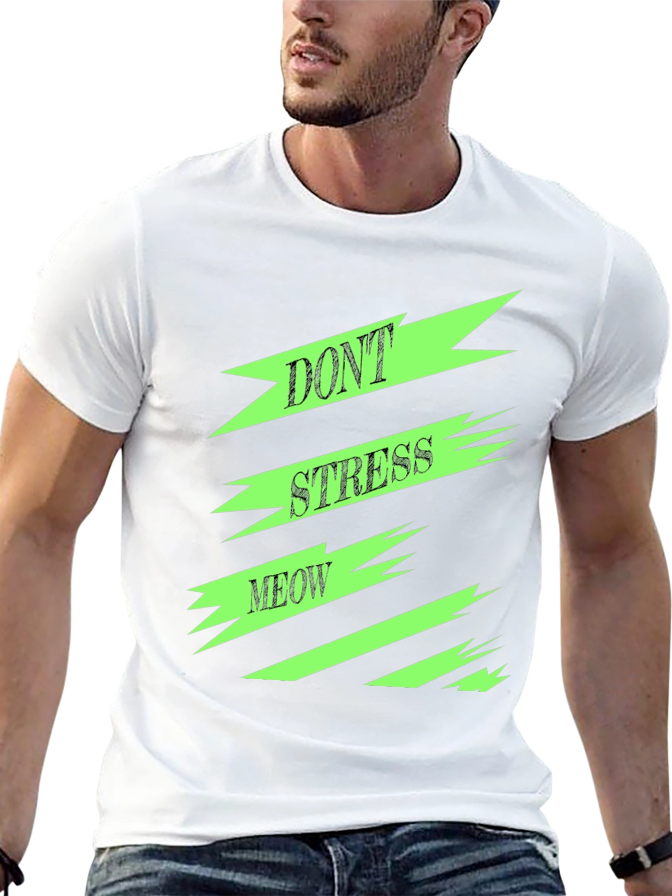 Dont Stress Meow Graphic T-Shirt