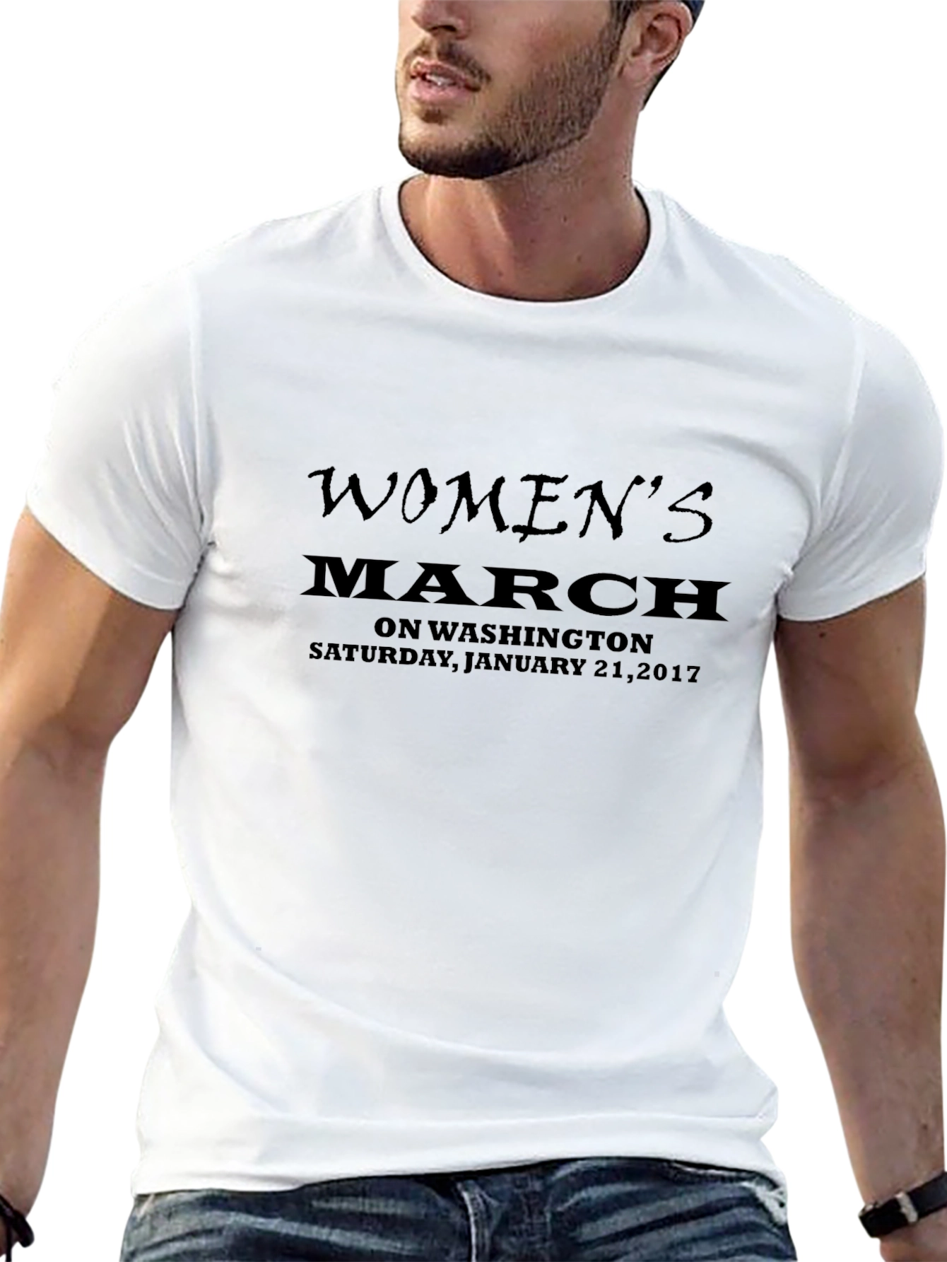 Womens March 2017 Graphic Tee - Black