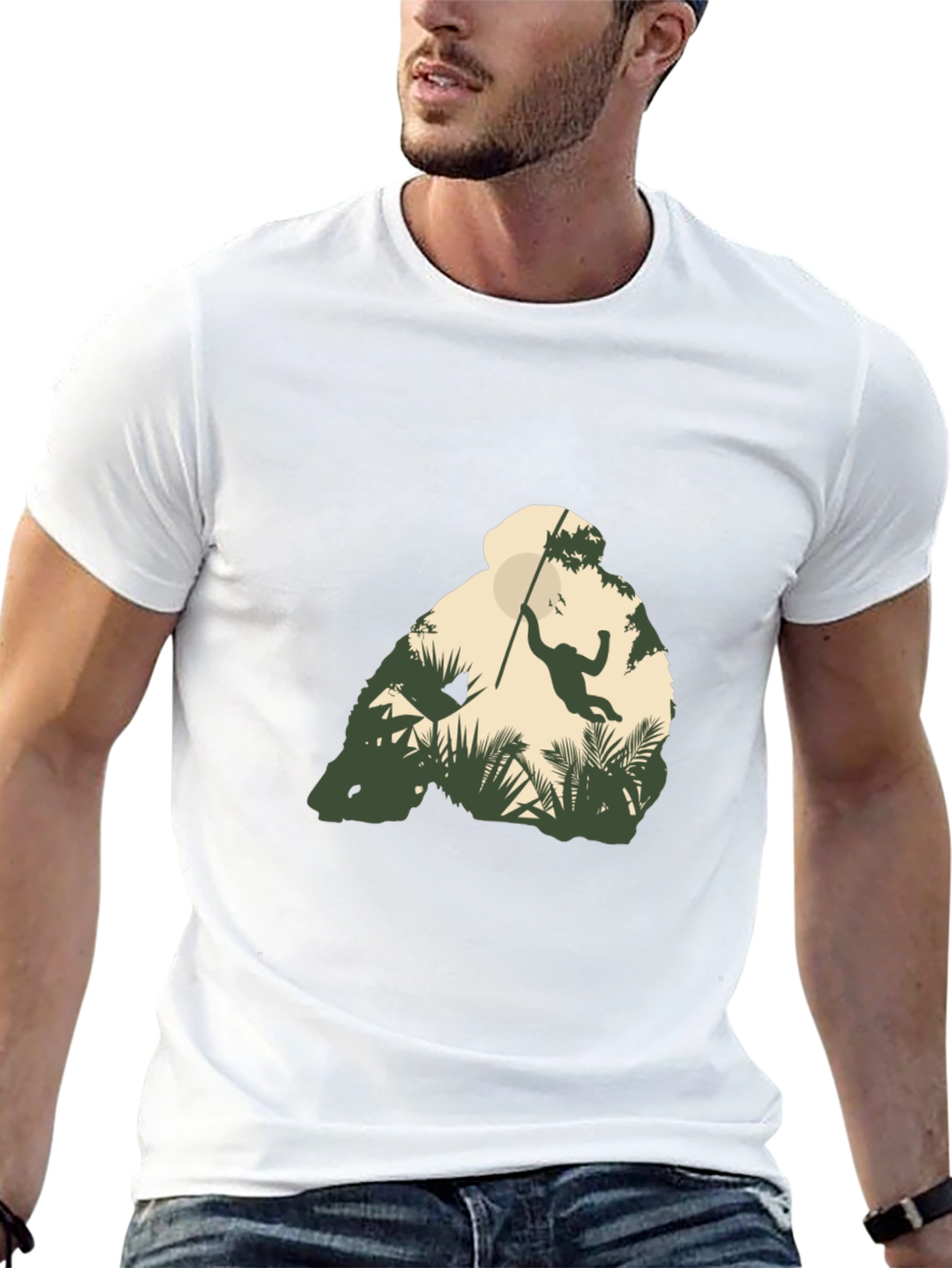 Jungle Monkey Graphic T-Shirt