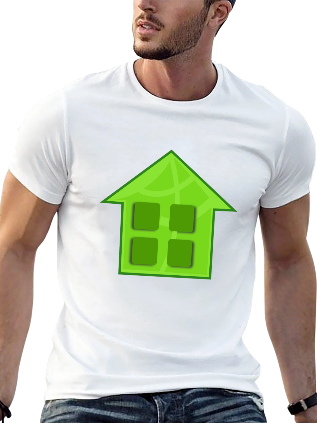 Green House Graphic Black T-Shirt