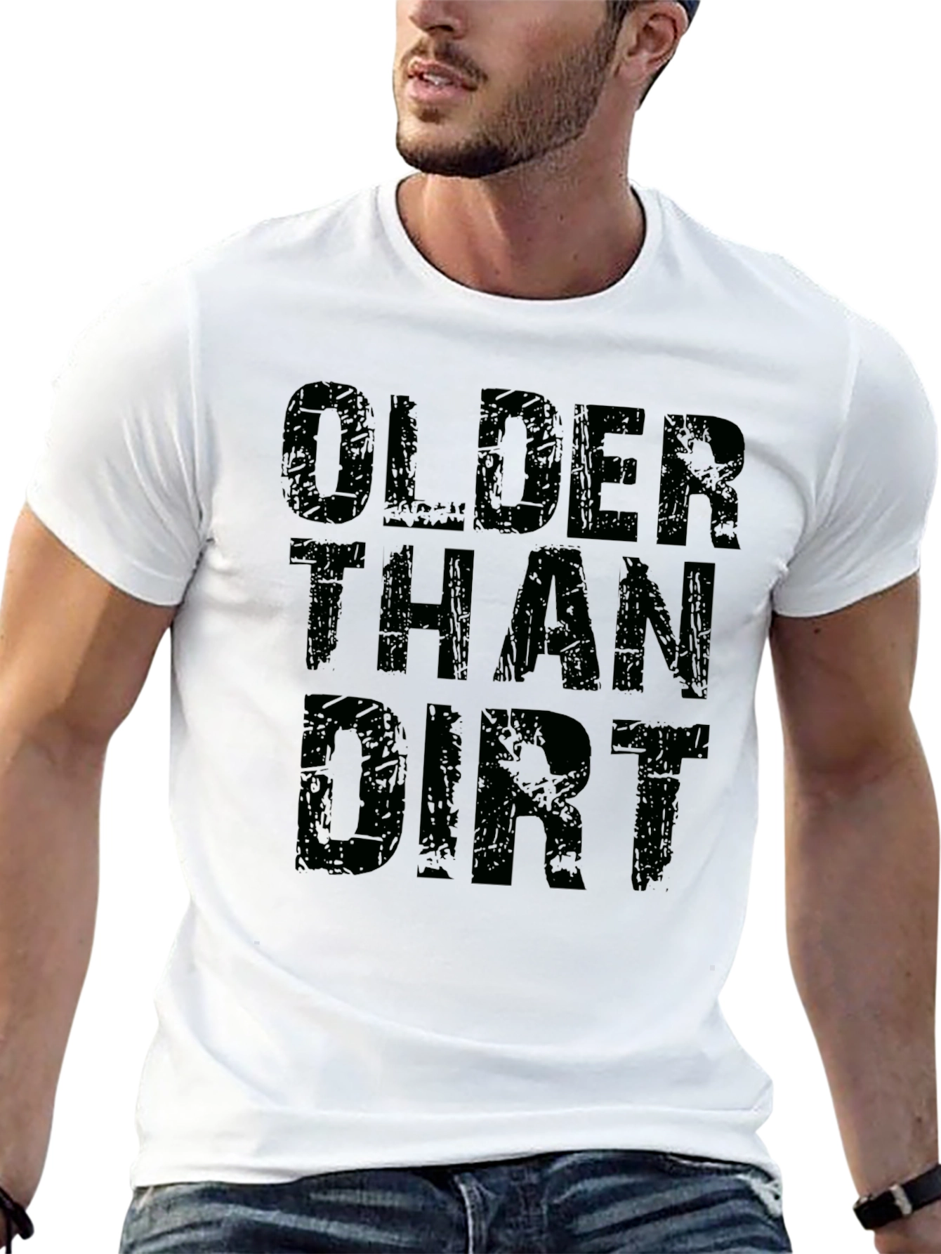 Older Than Dirt Black Graphic T-Shirt