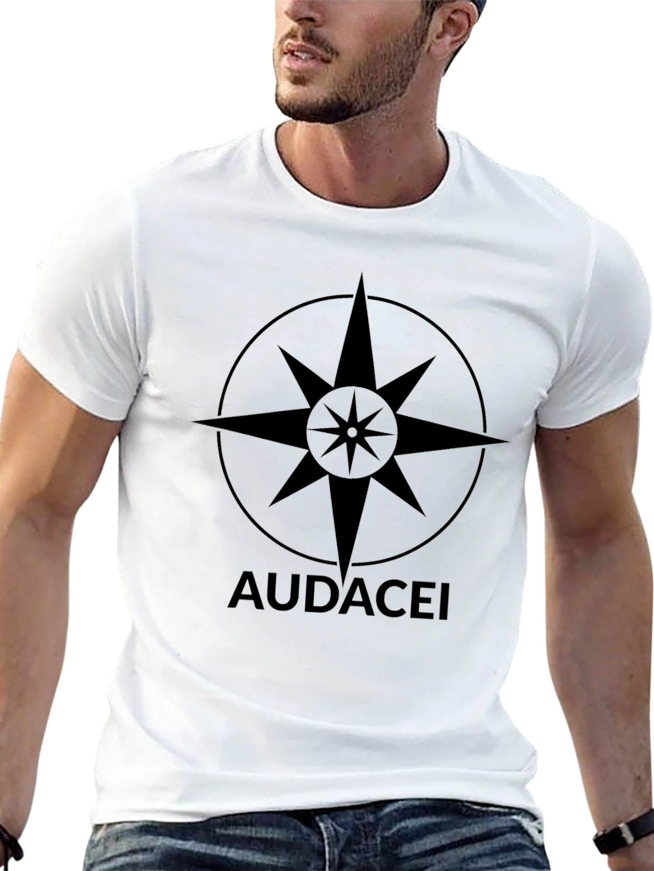 Audacei Compass Graphic Black T-Shirt