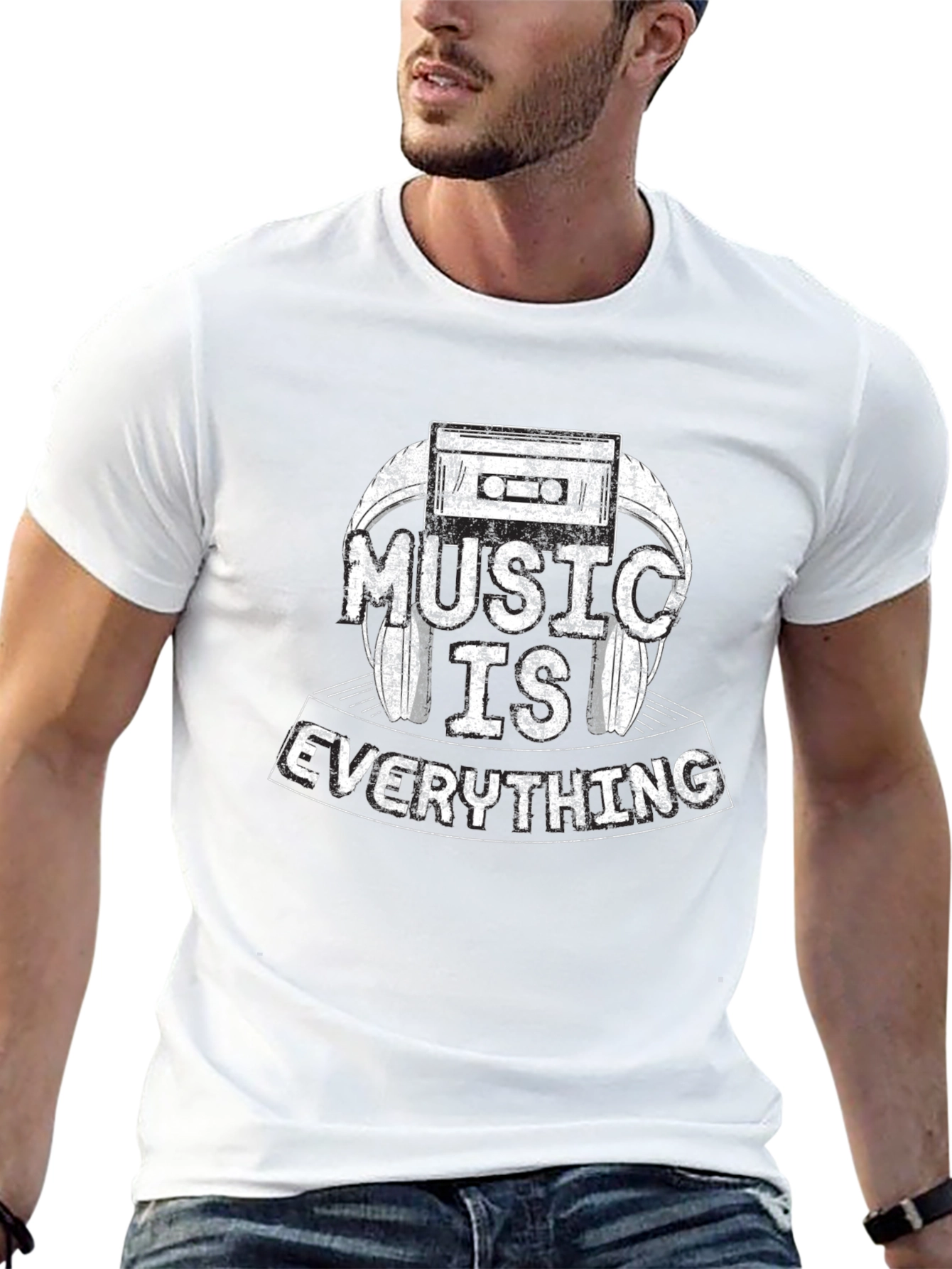 Music Is Everything Black Graphic Tee