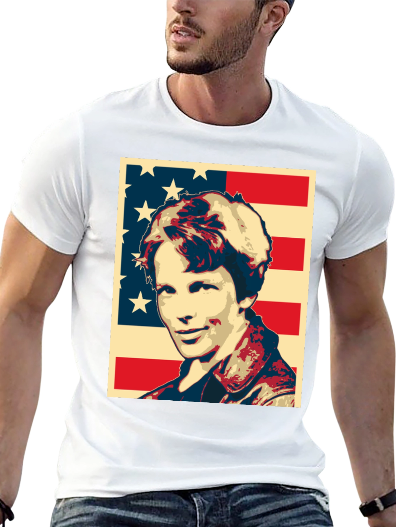 Retro American Flag Graphic Tee