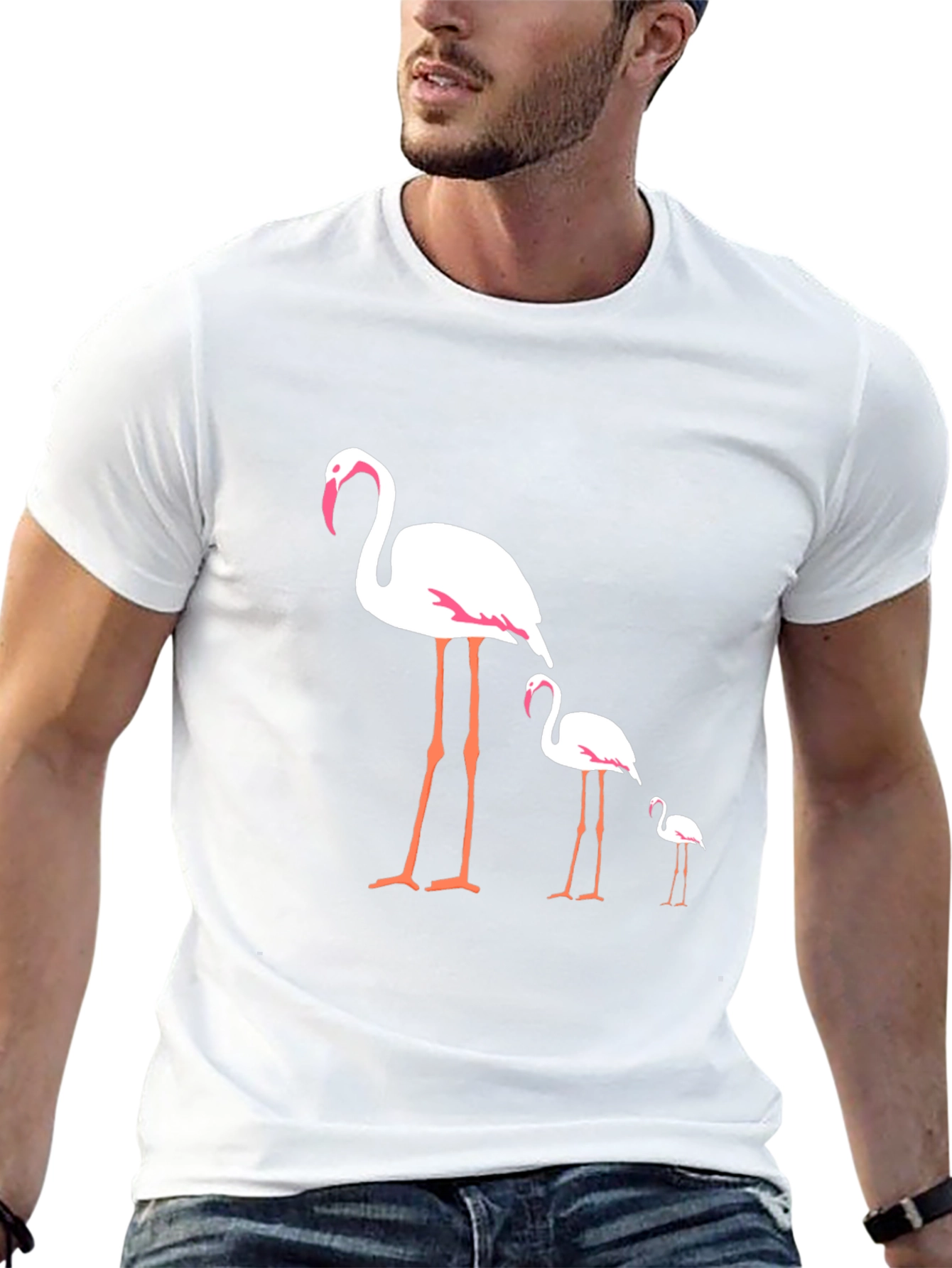 Flamingo Family Black T-Shirt