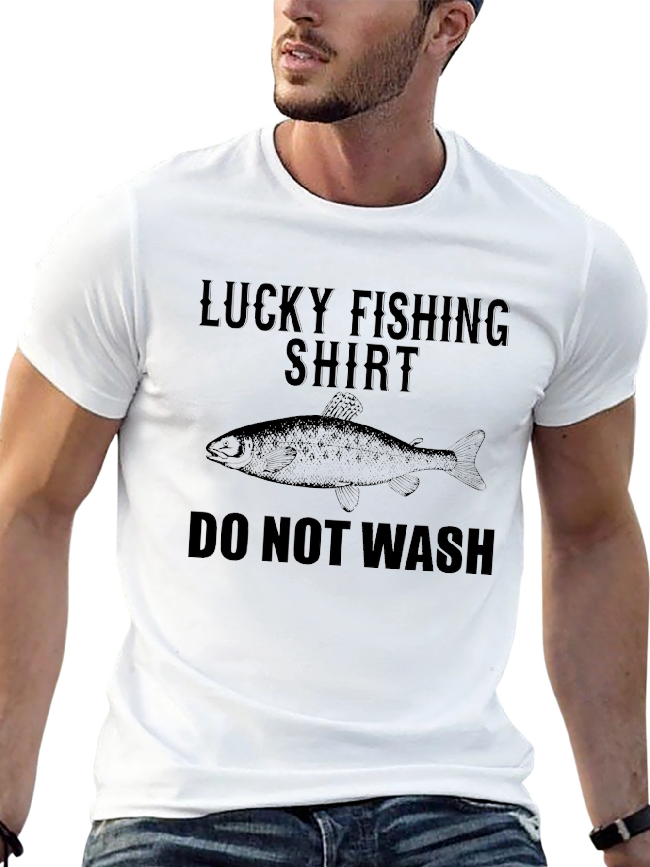 Lucky Fishing Shirt - Novelty Graphic Tee