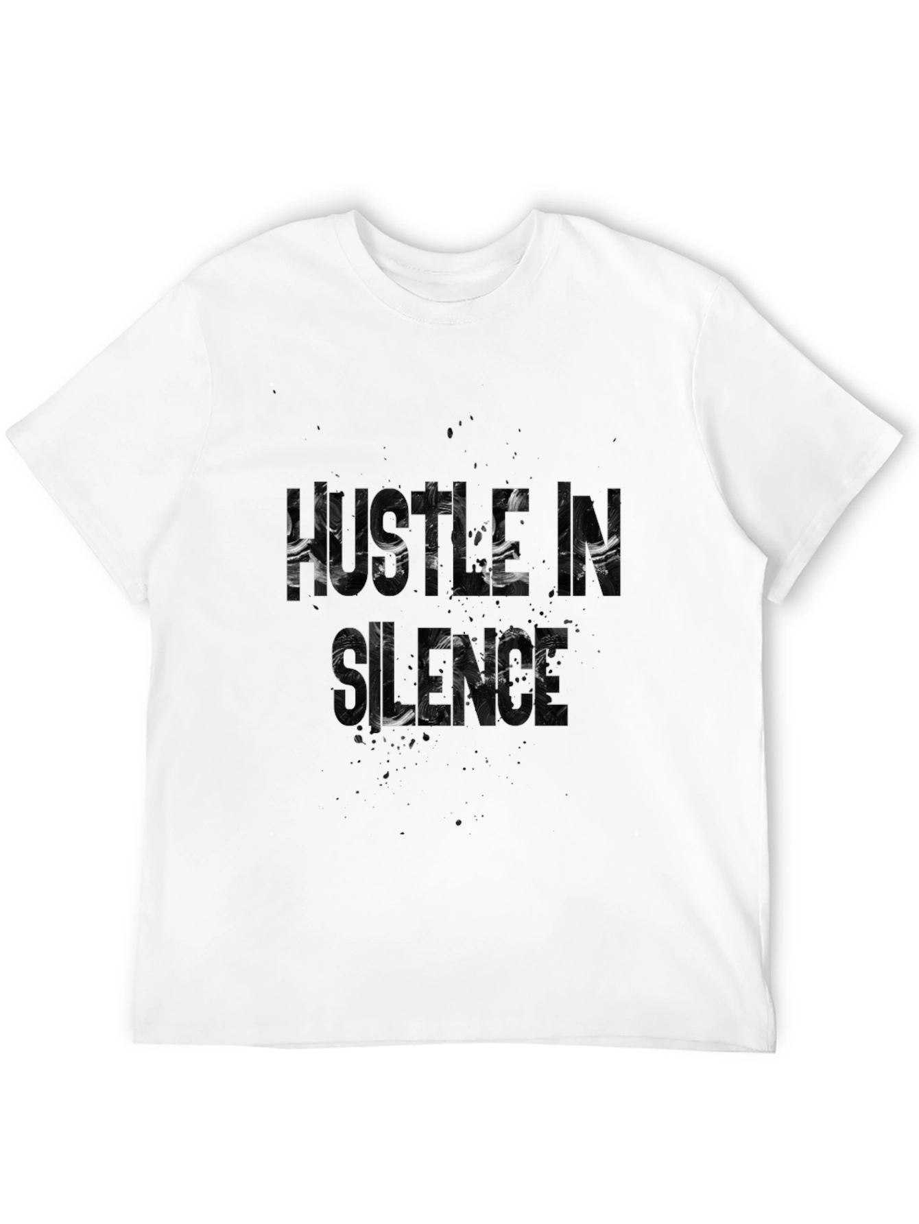 Hustle In Silence Black Graphic Tee