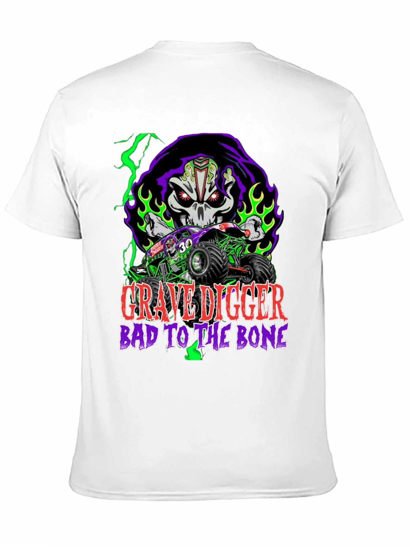 Grave Digger Monster Truck Graphic T-Shirt