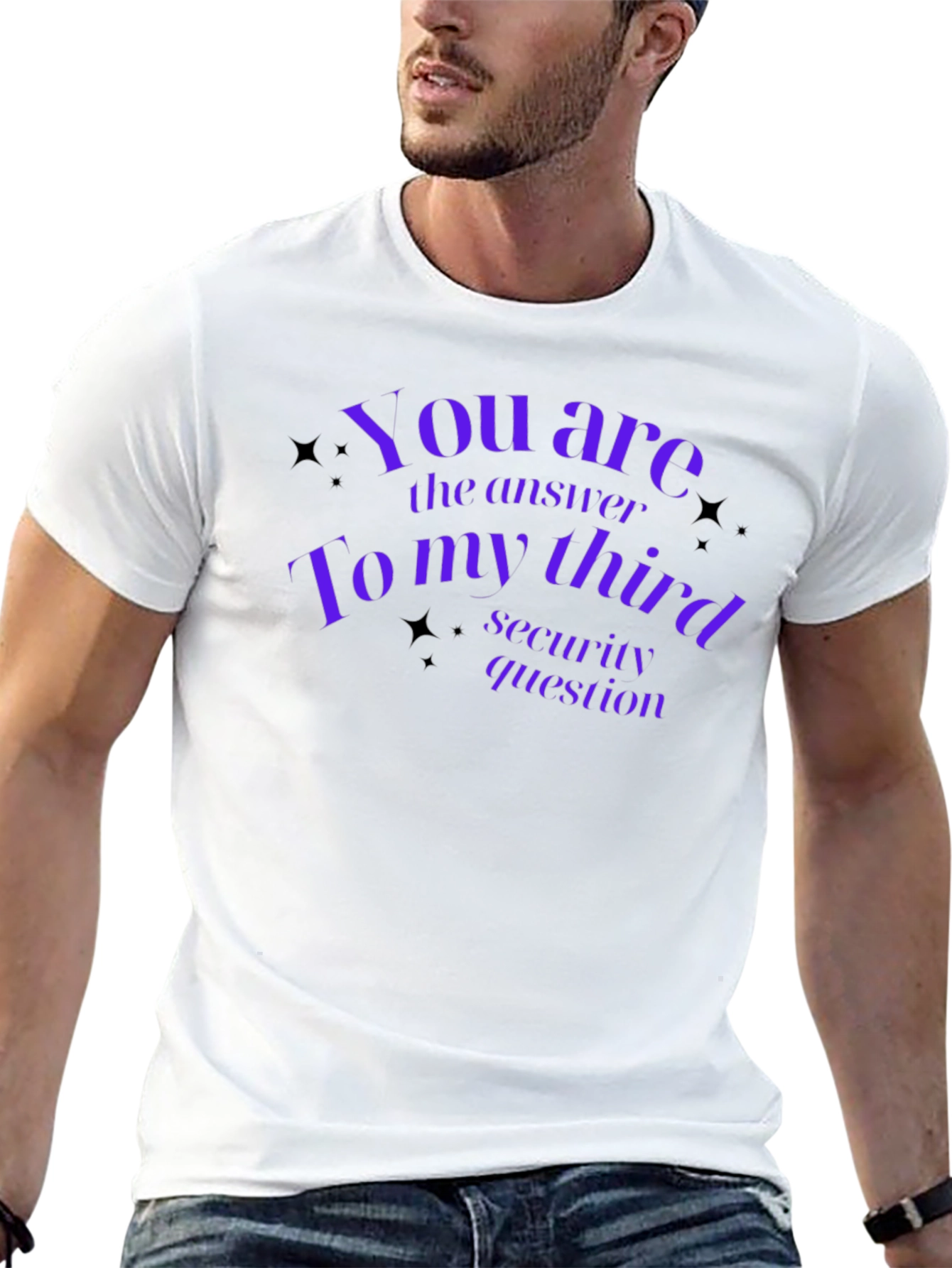 Security Question Answer T-Shirt - Black Tee