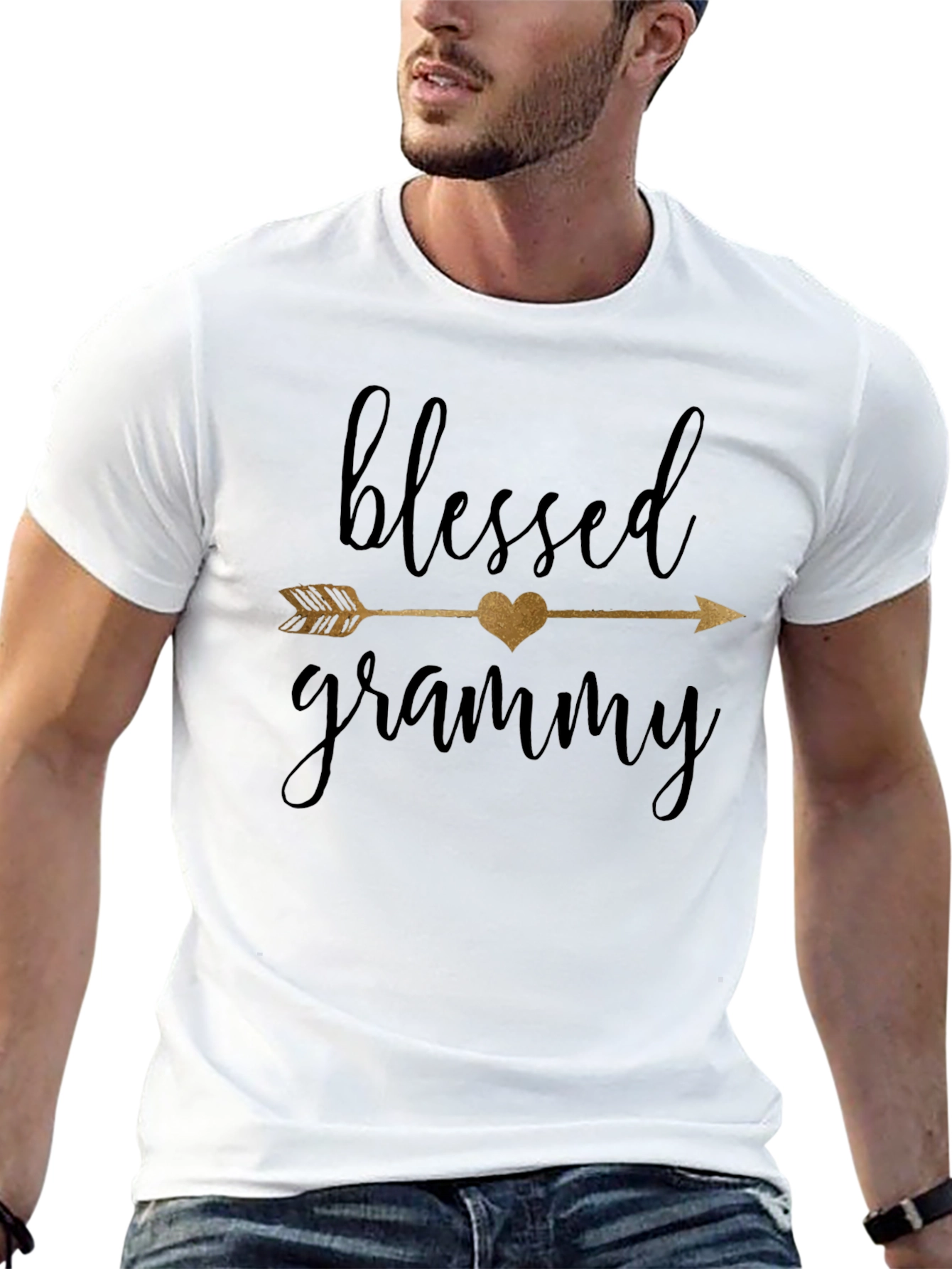 Blessed Grammy T-Shirt - Cute Arrow Heart Design