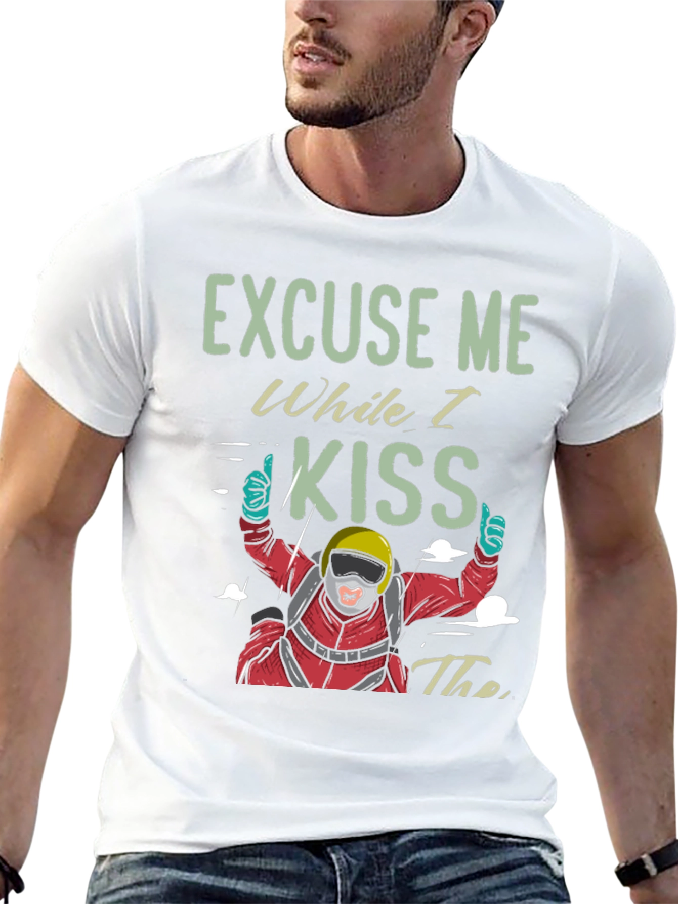 Skydiving T-Shirt - Excuse Me While I Kiss