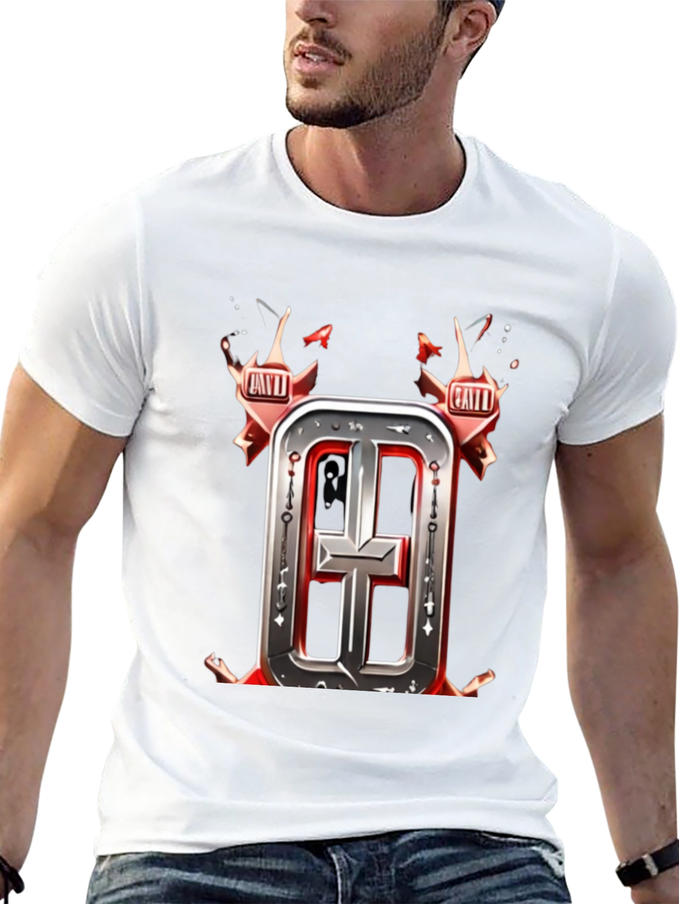 Edgy Graphic Tee - Dark Cross Design