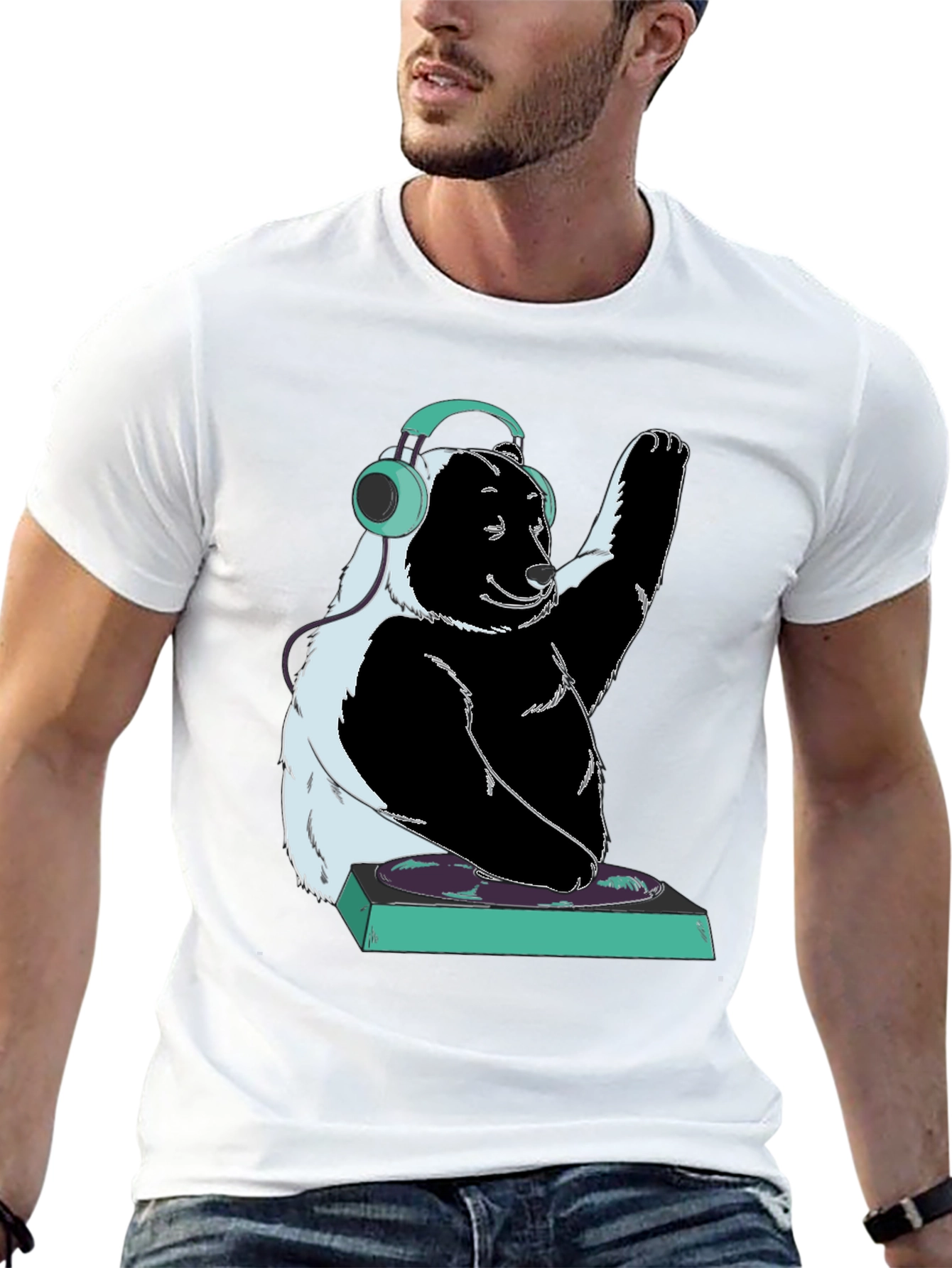 DJ Panda Graphic Tee - Music Lover T-Shirt