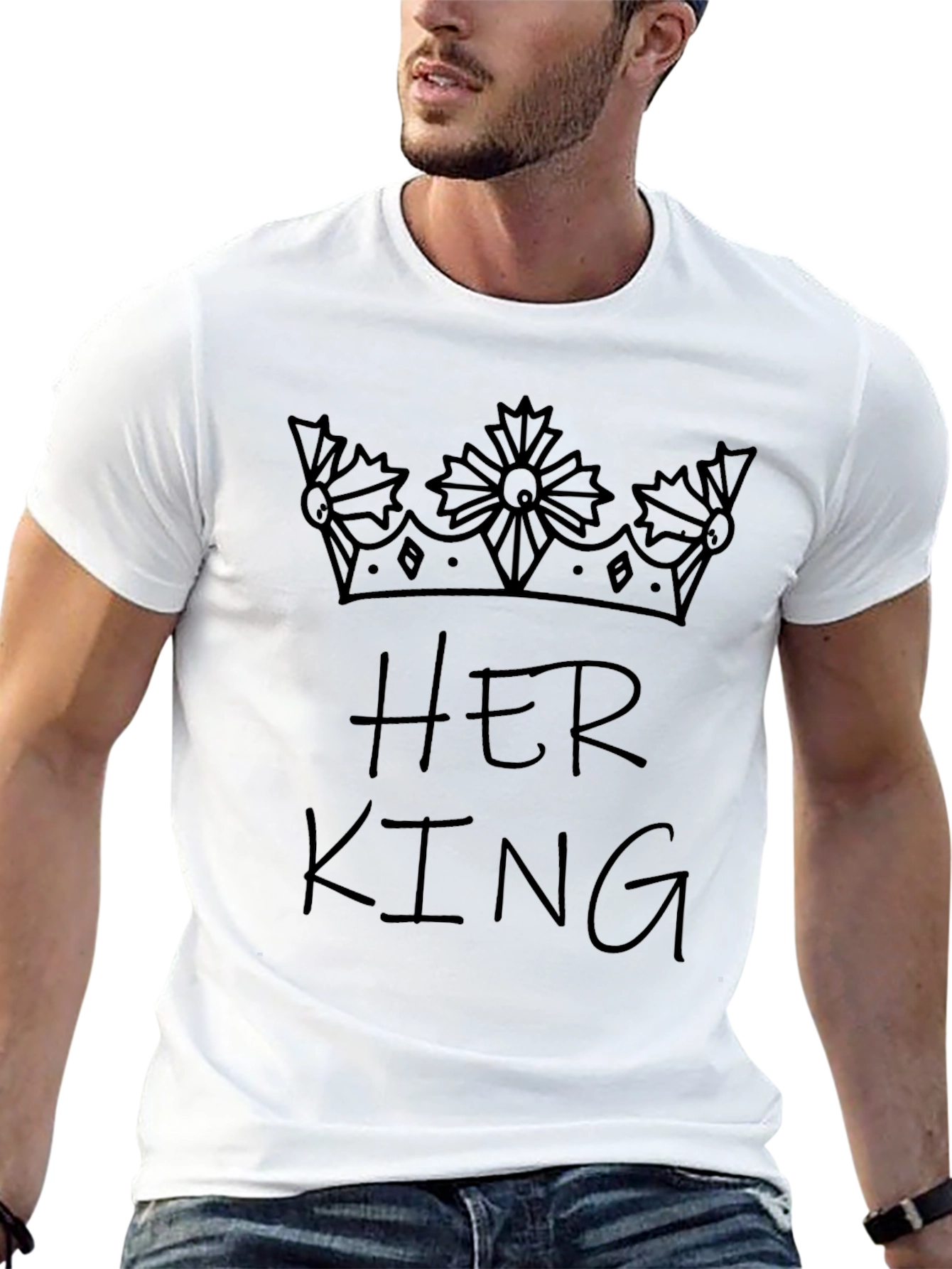 Her King Crown Graphic Print Mens T-Shirt