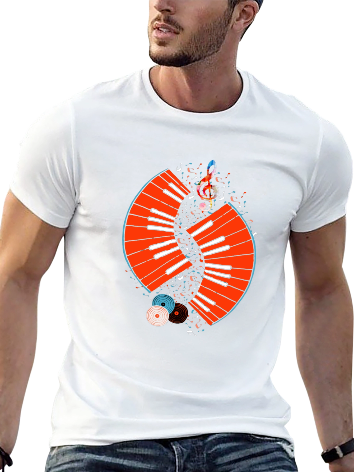 Musical Keyboard Graphic Tee