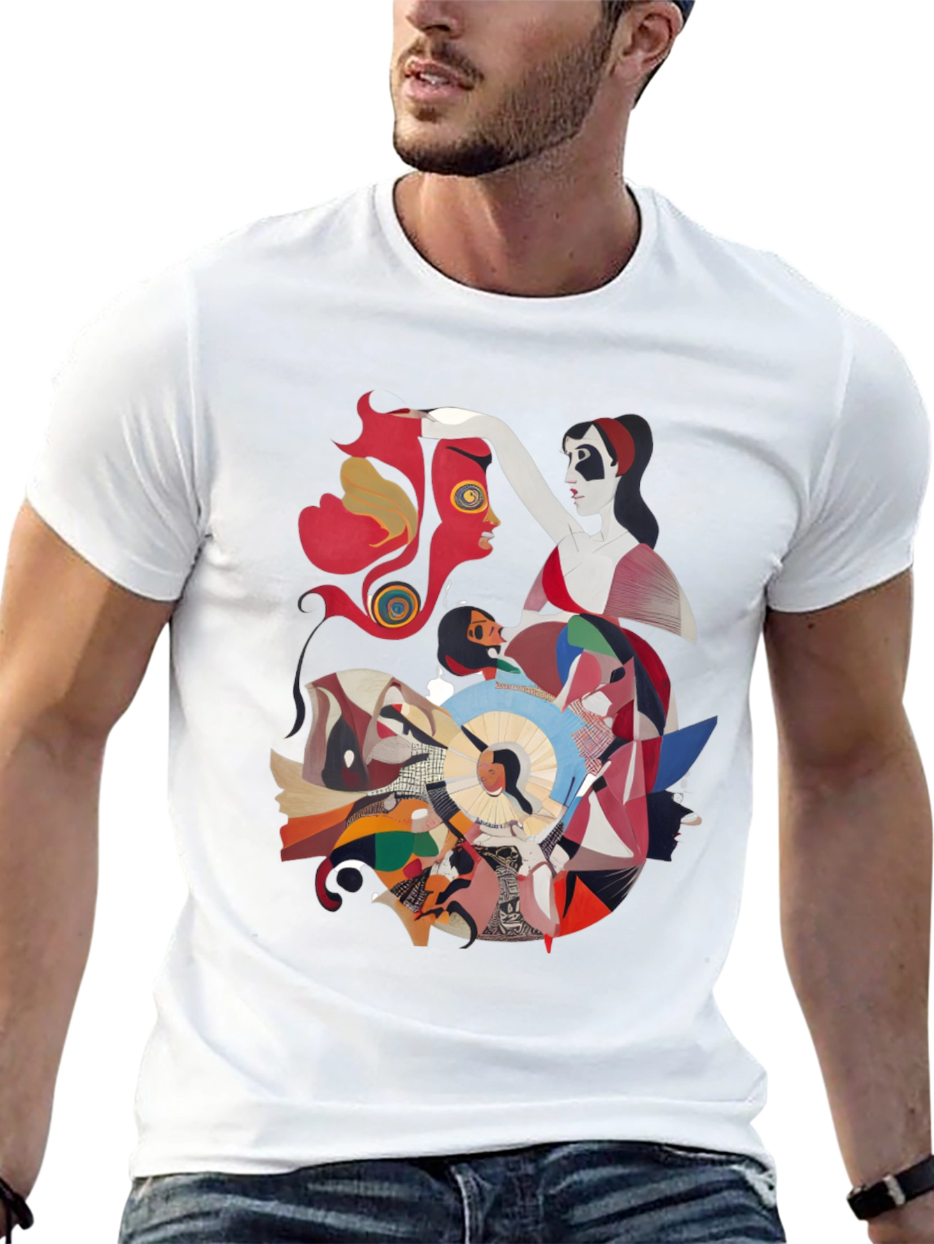 Abstract Art Graphic Tee - Unique Design