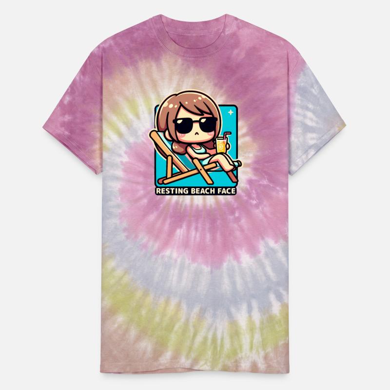 Kawaii Resting Beach Face - Summer Tee