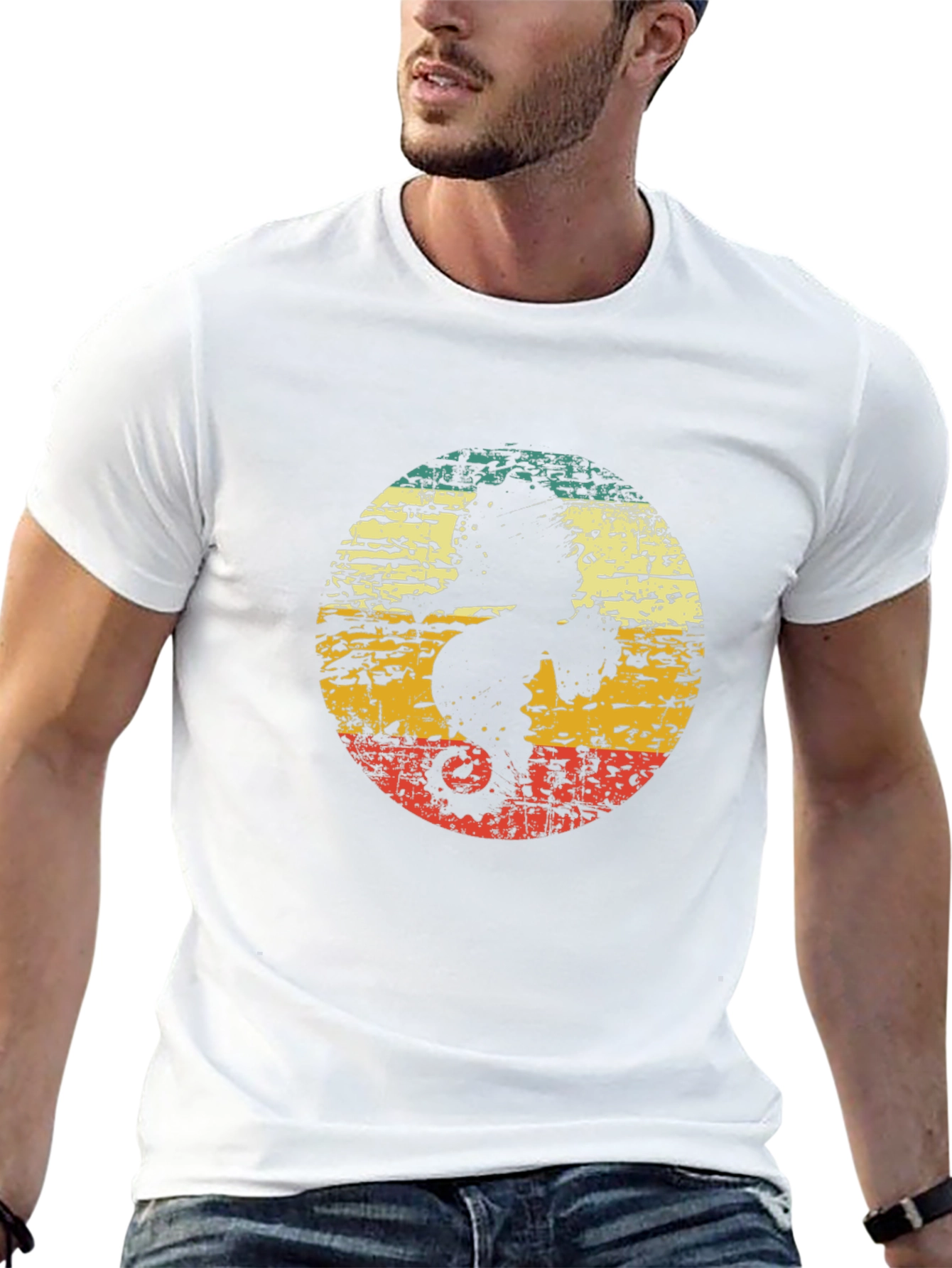 Retro Silhouette Graphic Tee - Black