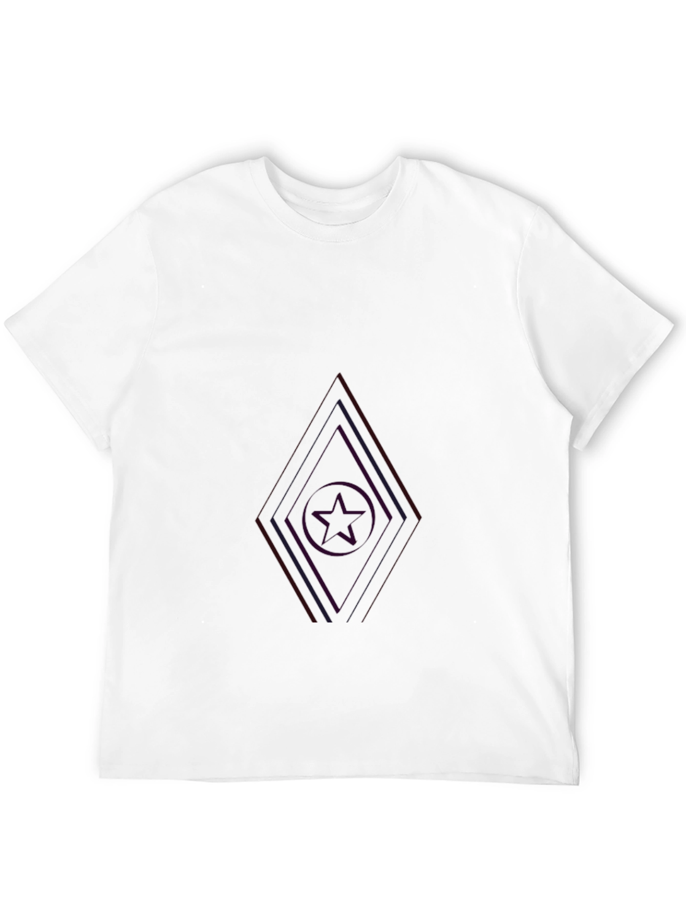Geometric Print Black T-Shirt