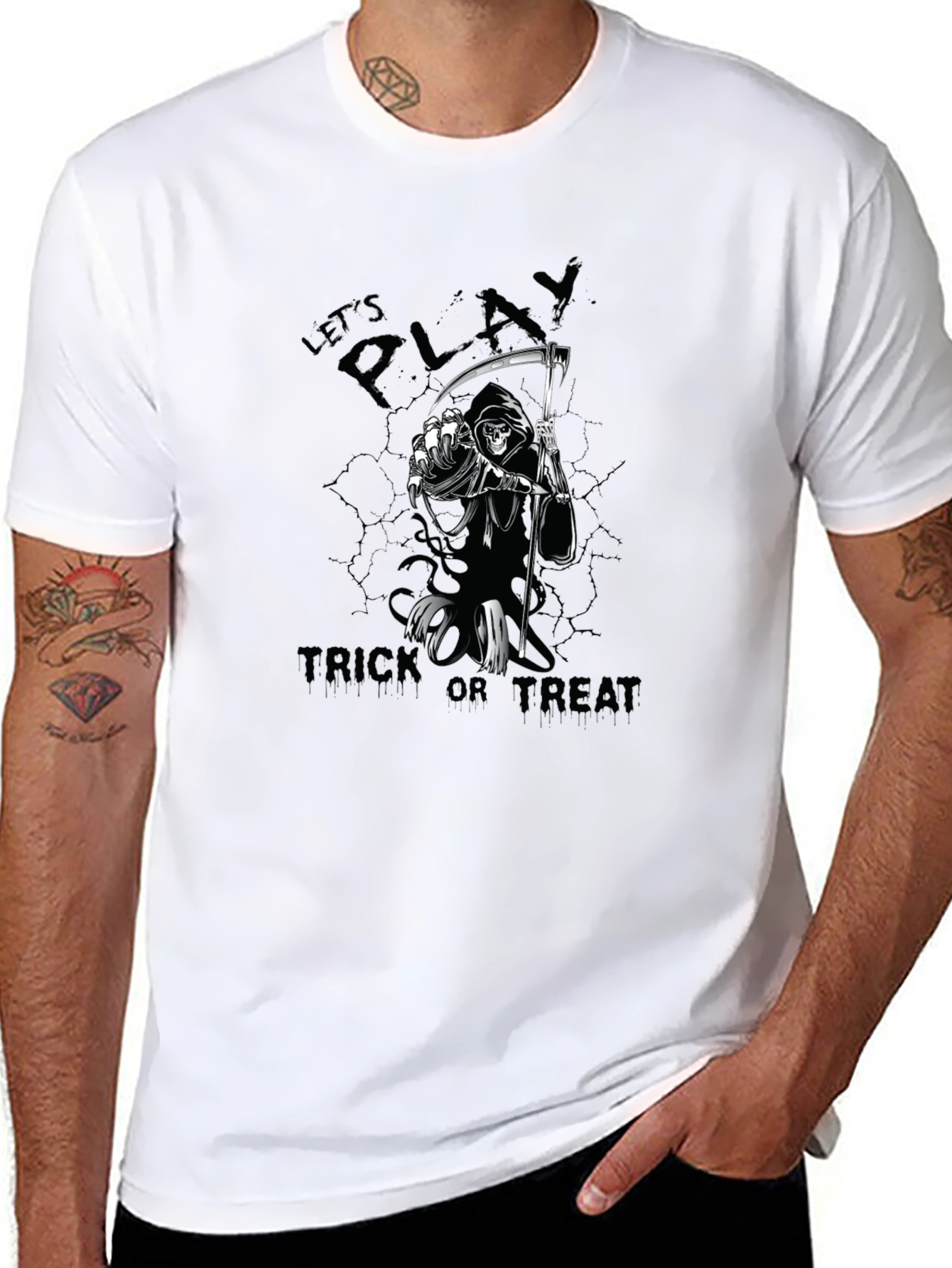 Grim Reaper Halloween Graphic Tee