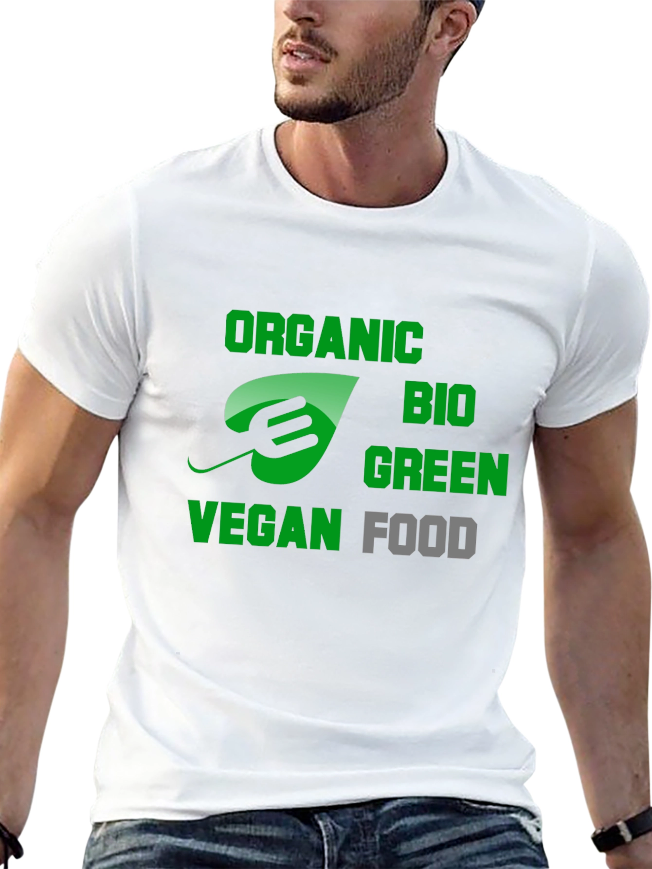 Vegan Organic Bio Green Food T-Shirt