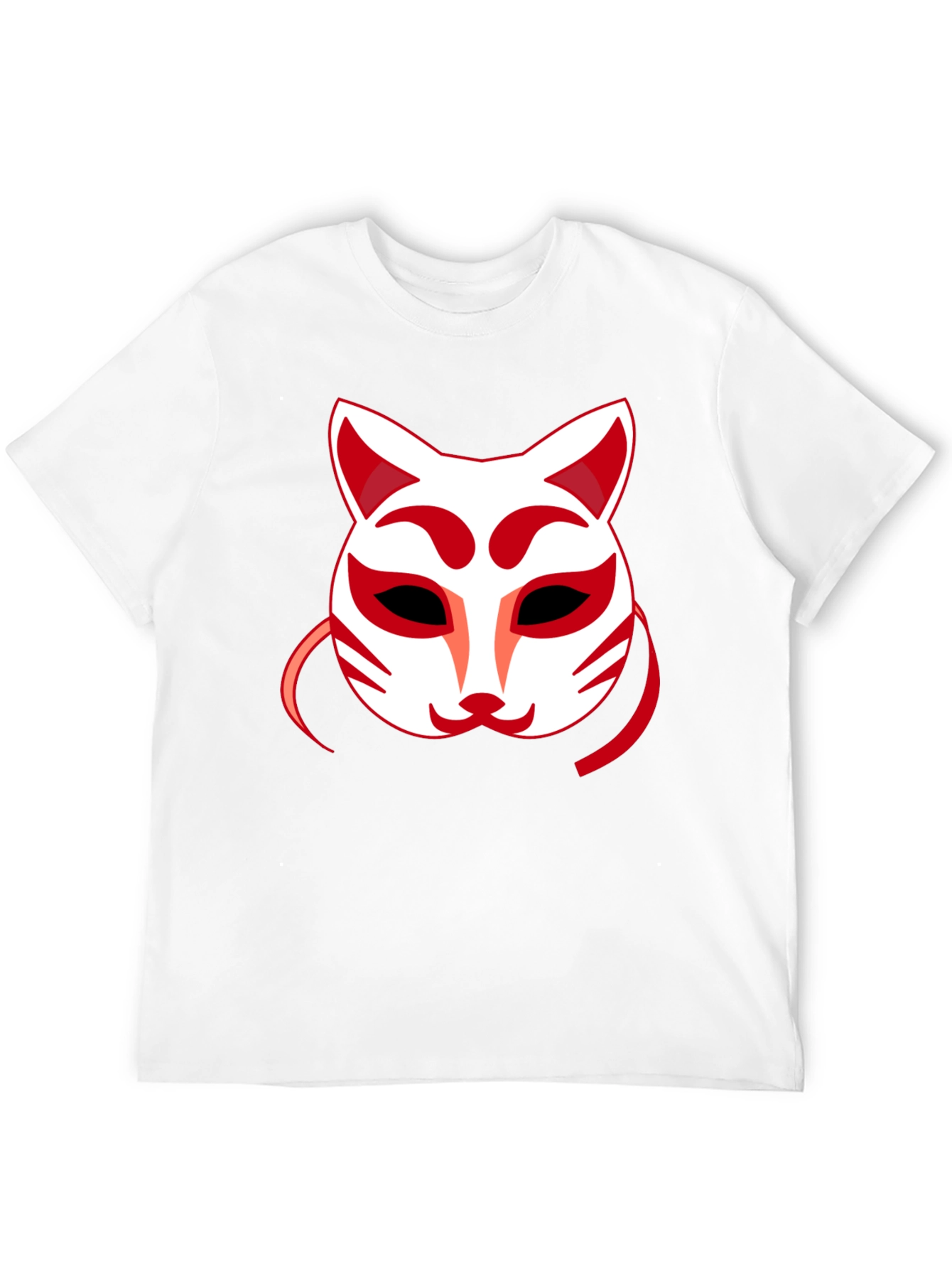 Fox Mask Graphic Tee - Unique Anime Style Shirt
