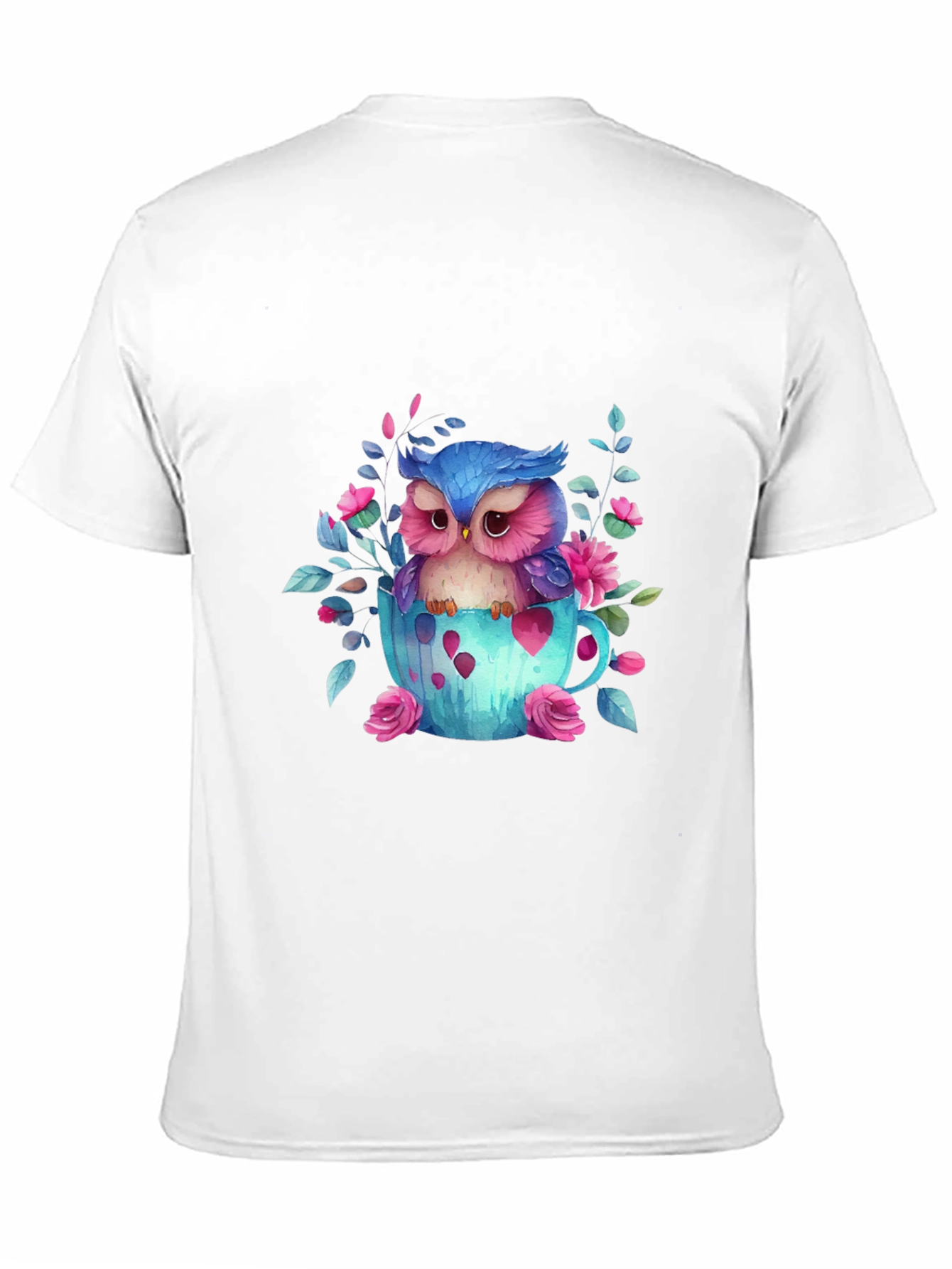 Cute Owl in Teacup Graphic Tee