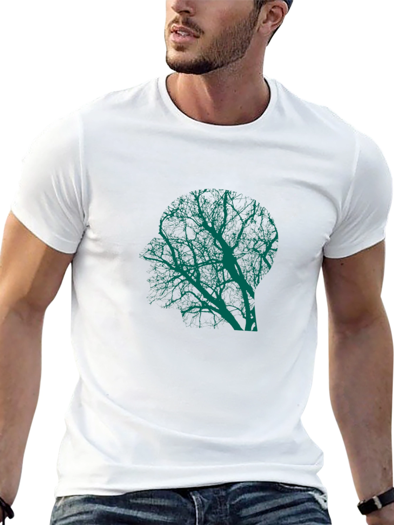 Tree Silhouette Black Graphic Tee