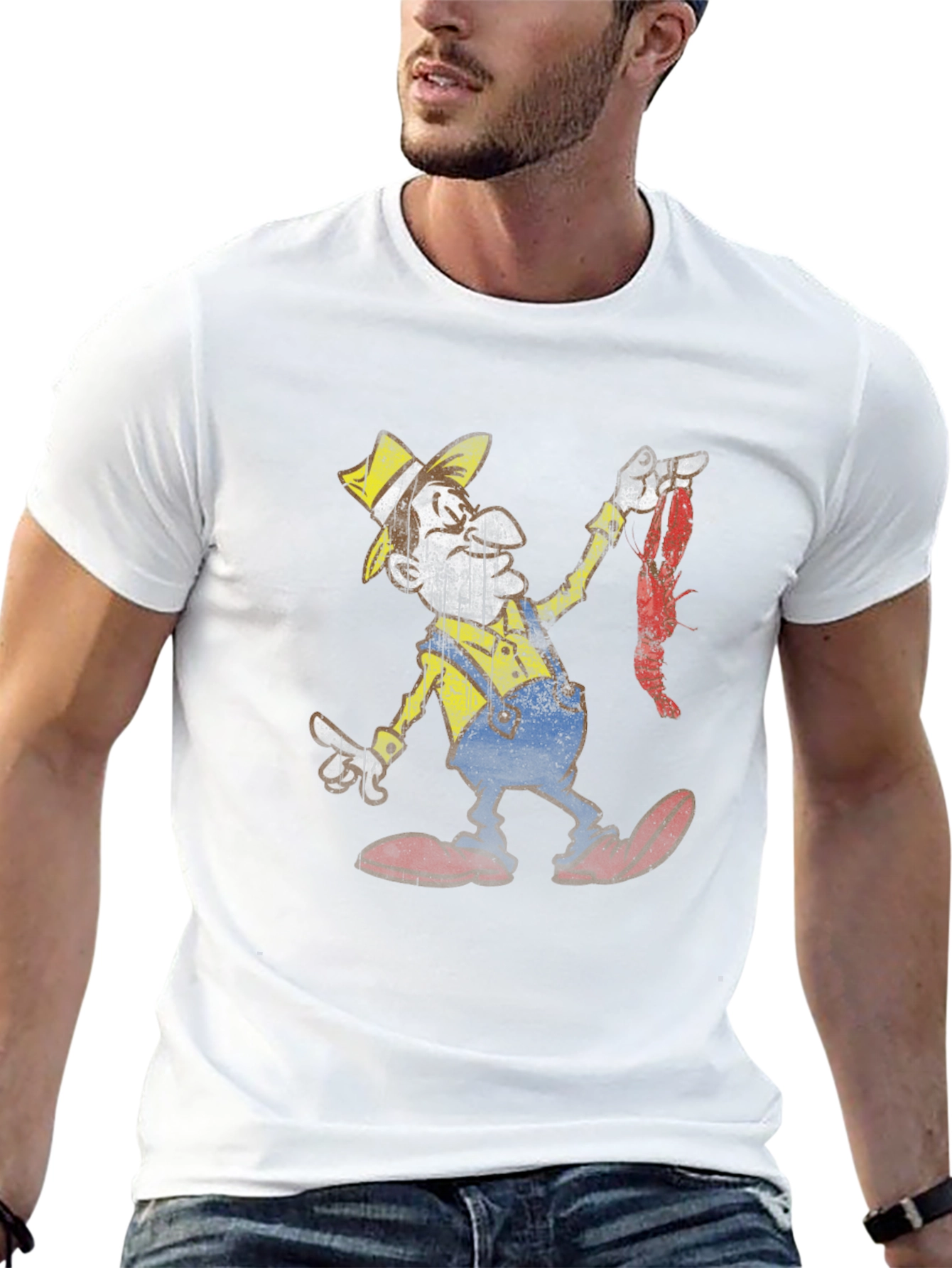 Cajun Cartoon Graphic Tee - Crawfish Boil T-Shirt