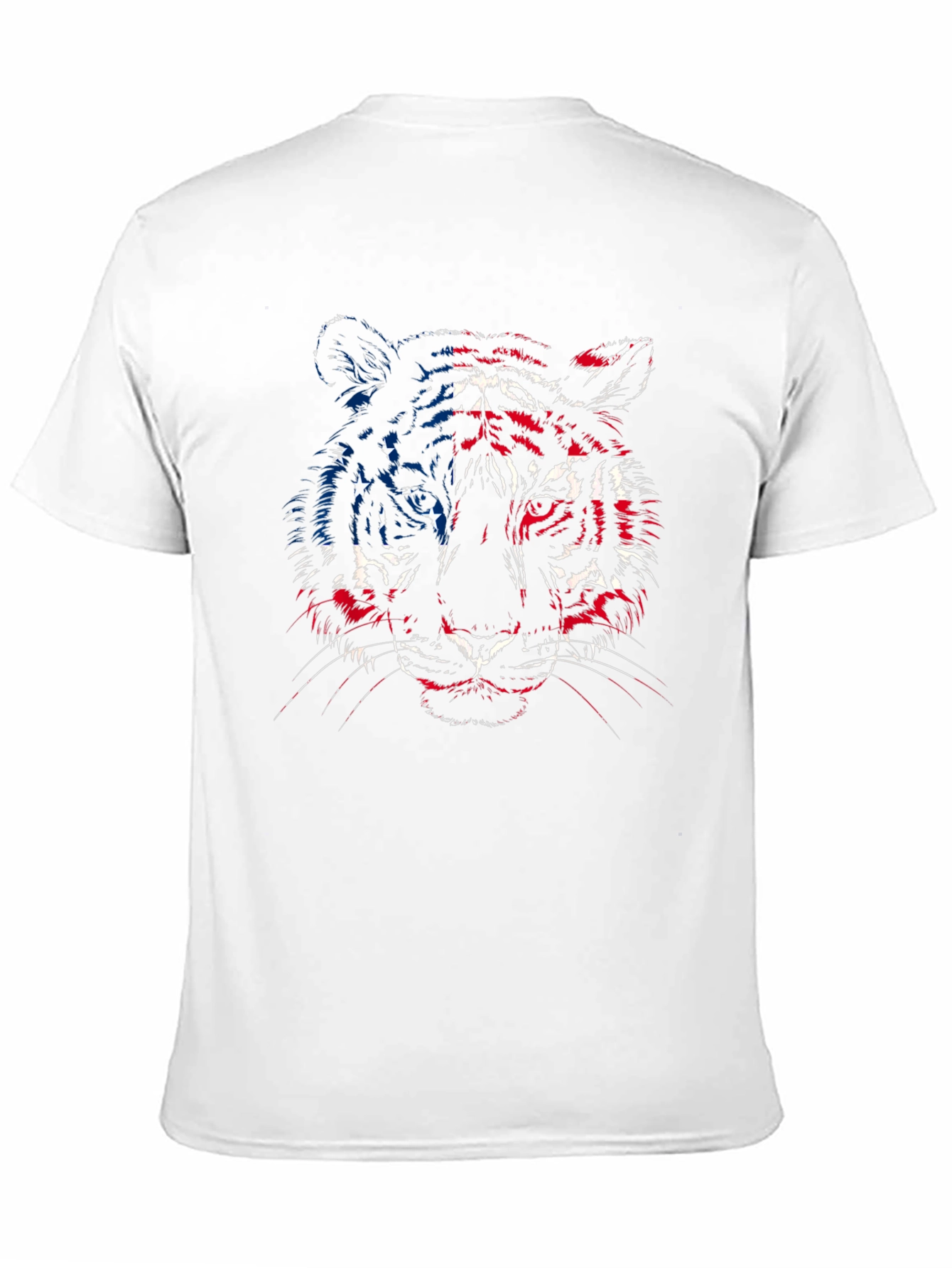 American Flag Tiger Graphic T-Shirt - Patriotic Style